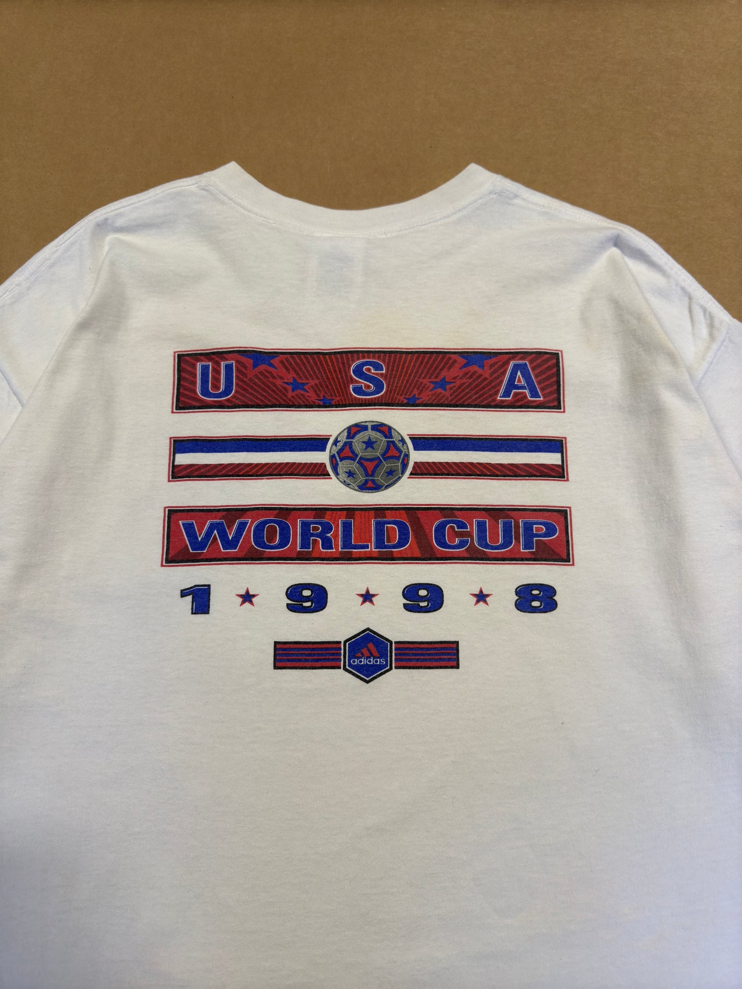 1998 France Adidas USA World Cup Tee 2XL