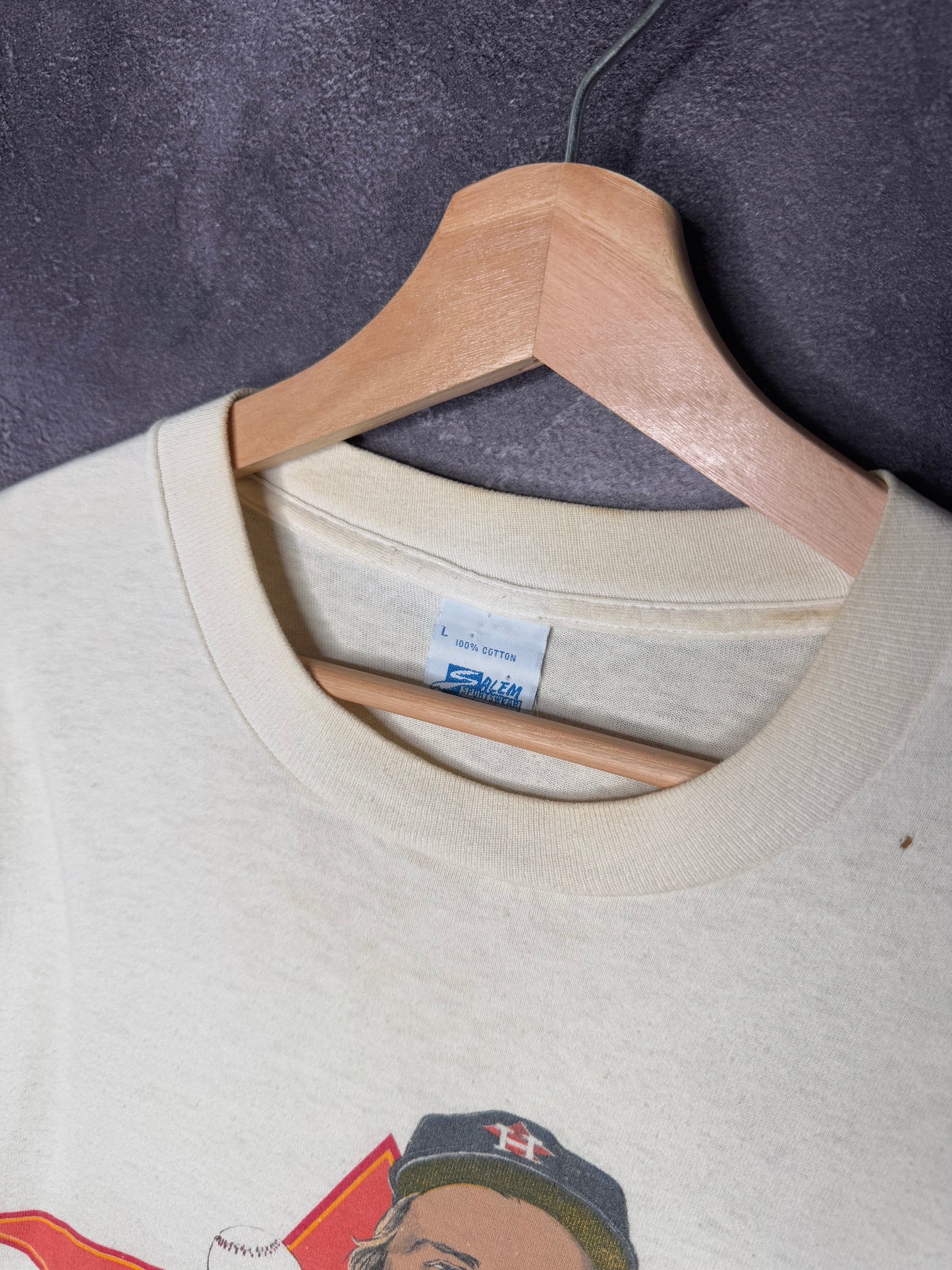 1989 Retro Houston Astros Mike Scott Caricature Tee L