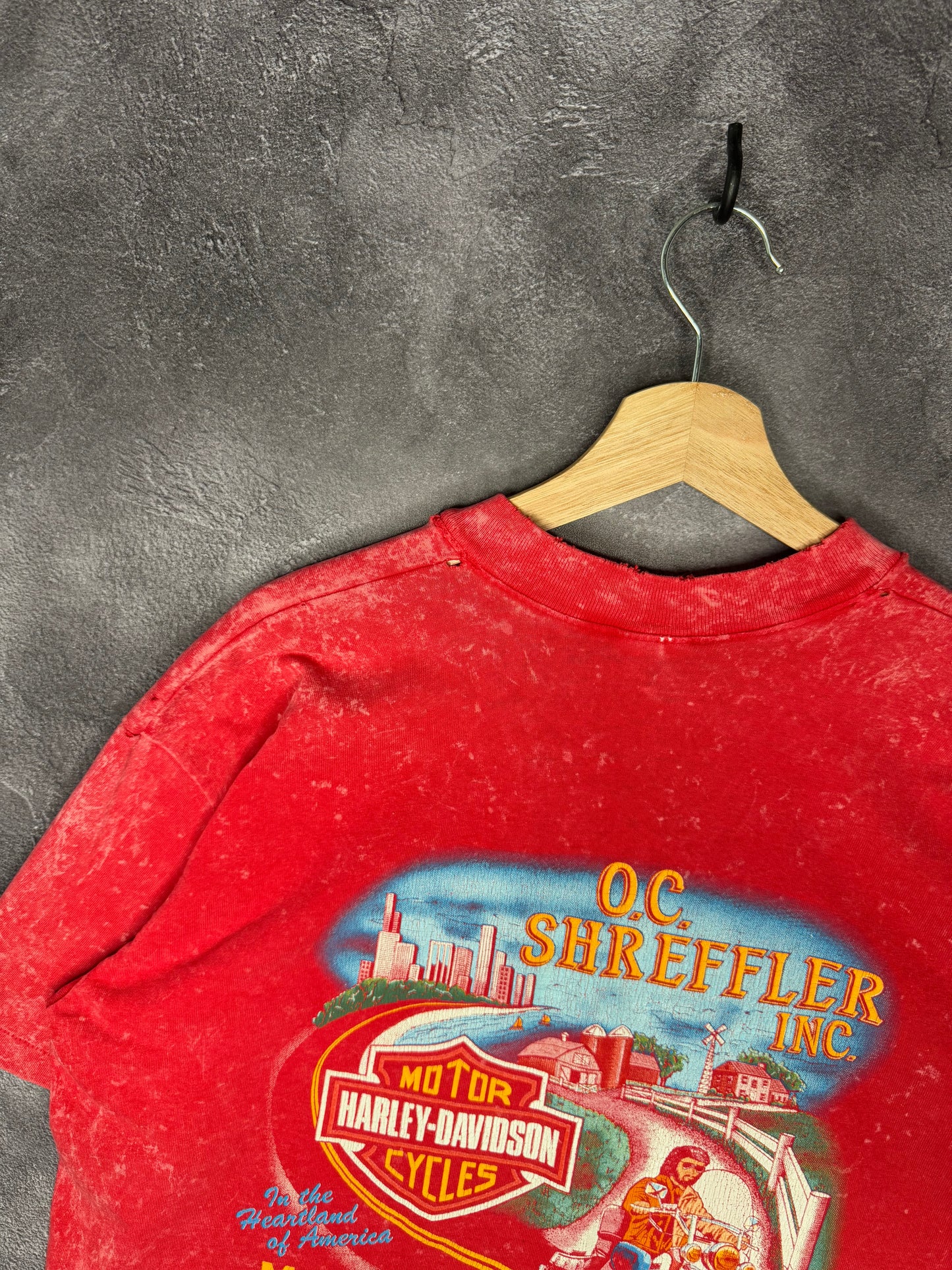 Camiseta Harley Davidson de Illinois desgastada de 1988 "It's Buddy Time All the Time"