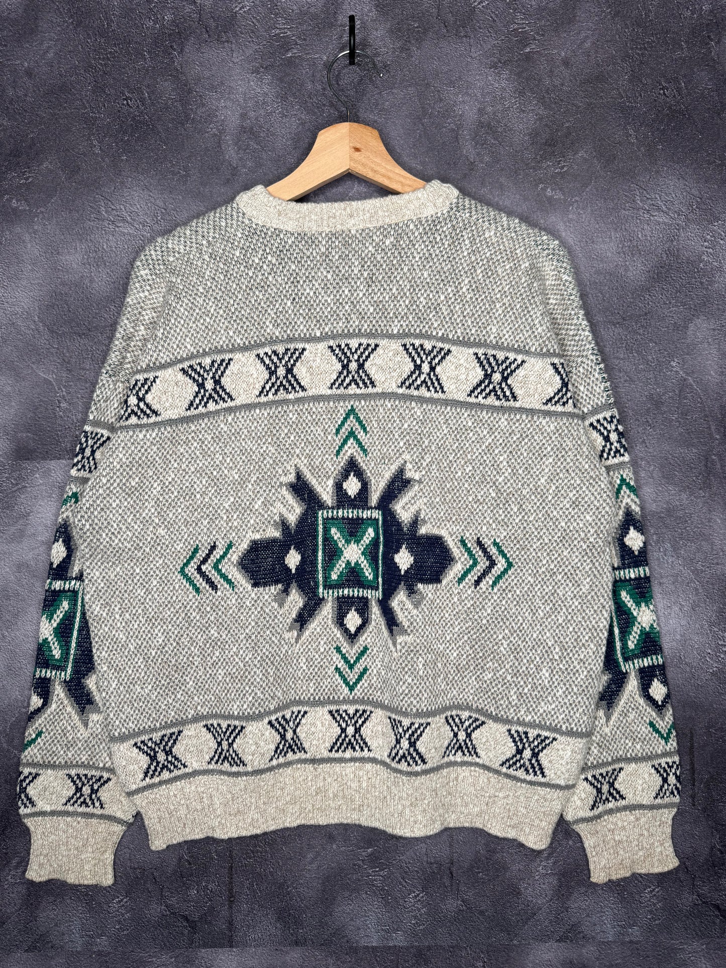 90's St John's Bay Made in USA Tan Knit Sweatshirt M