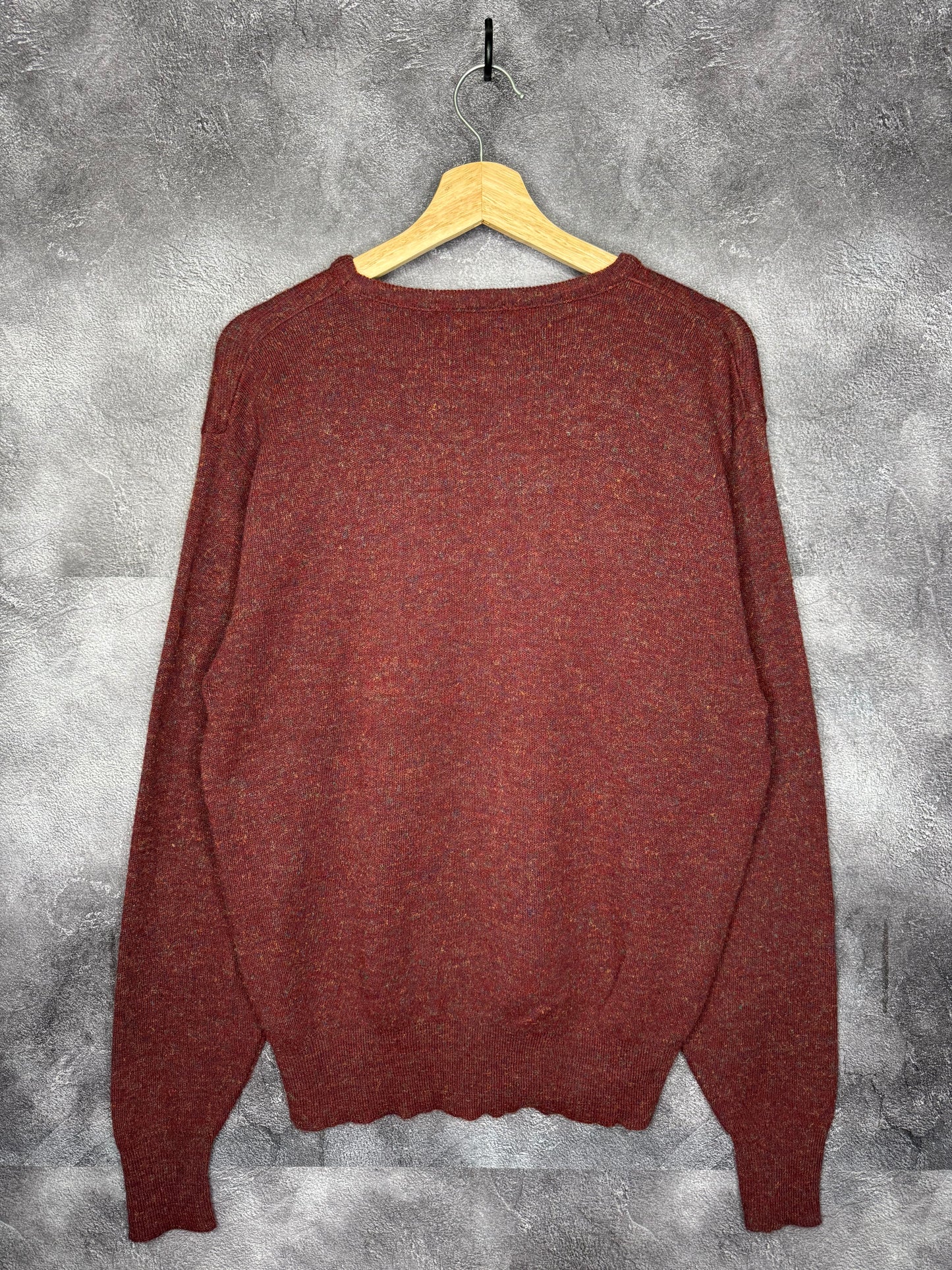 90's Pinnacle Maroon Wool Sweater Sweatshirt L
