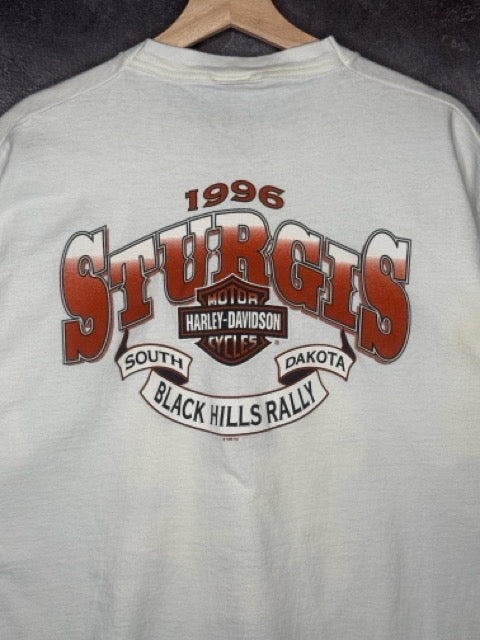 1996 Sturgis Harley Davidson South Dakota Black Hills Rally Tee XL