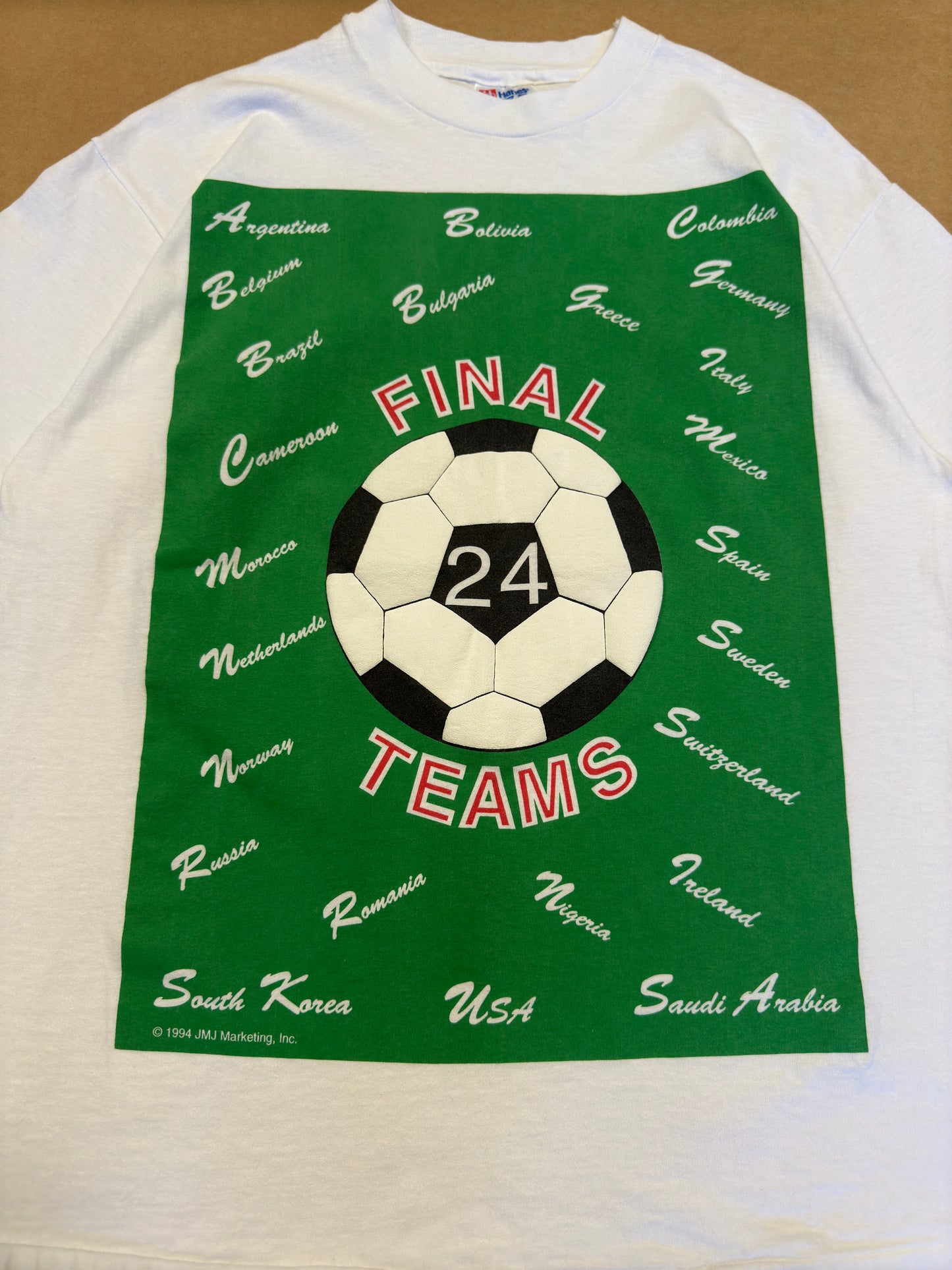 1994 World Cup Final 24 Teams Italy Tee L