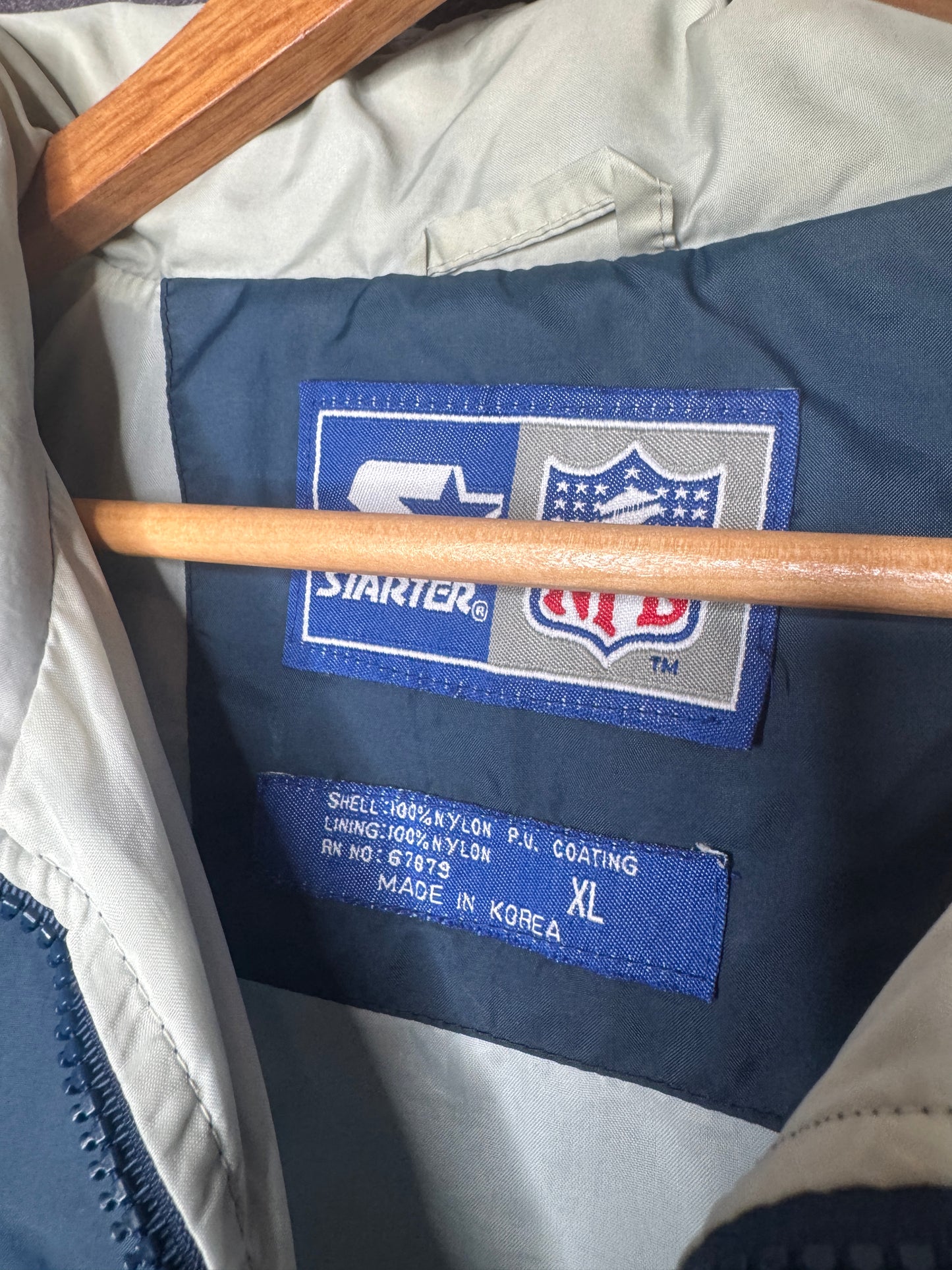 90s NFL Dallas Cowboys Starter Zip Up Jacket XL