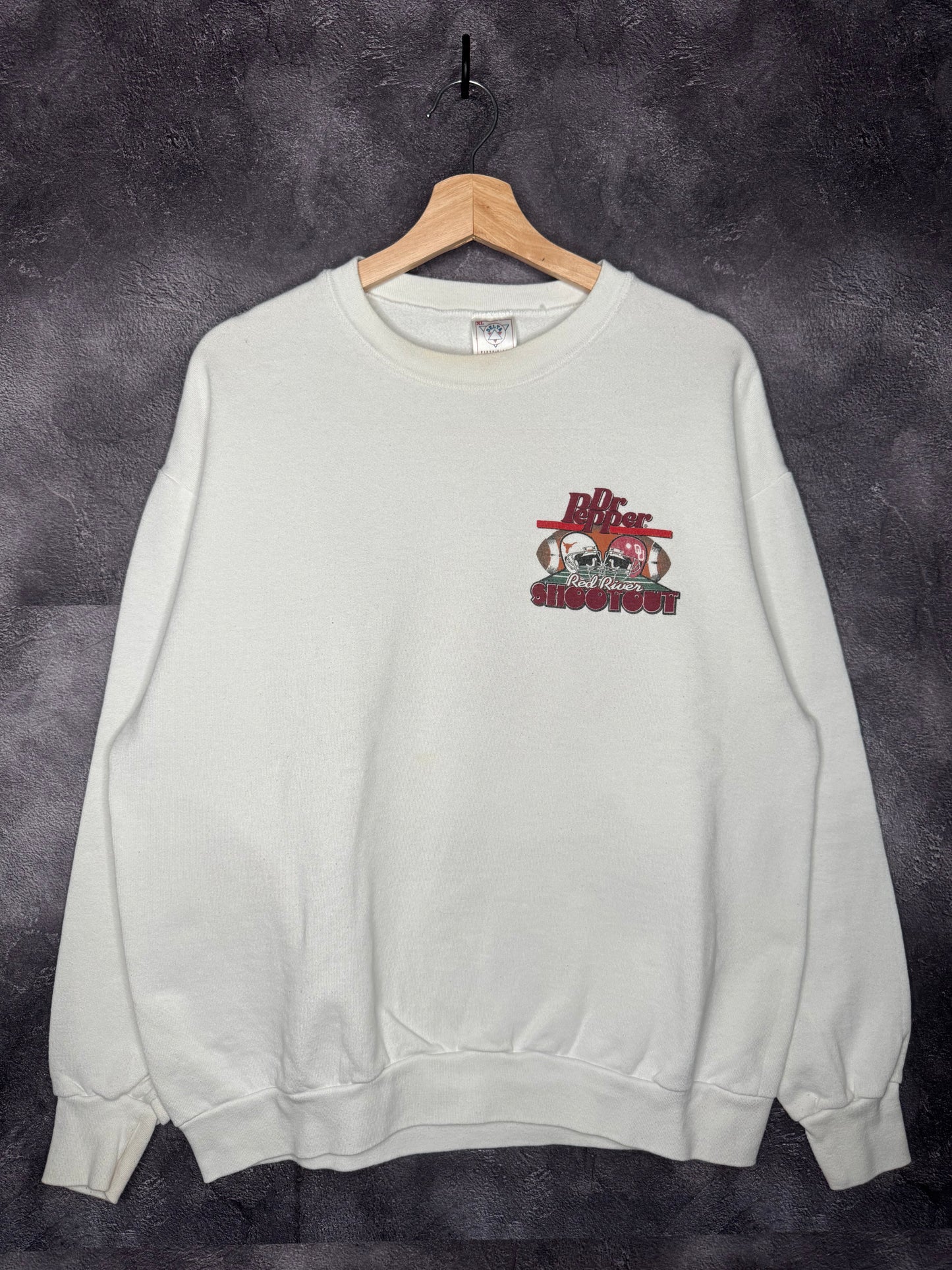 90s Texas Longhorns V Oklahoma Sooners Red River Shootout Football Sweatshirt XL