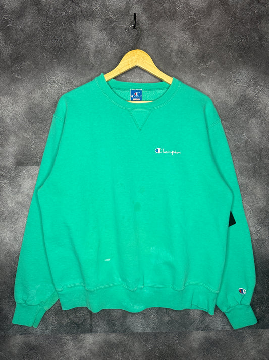 90s Teal Aqua Champion Sweatshirt L