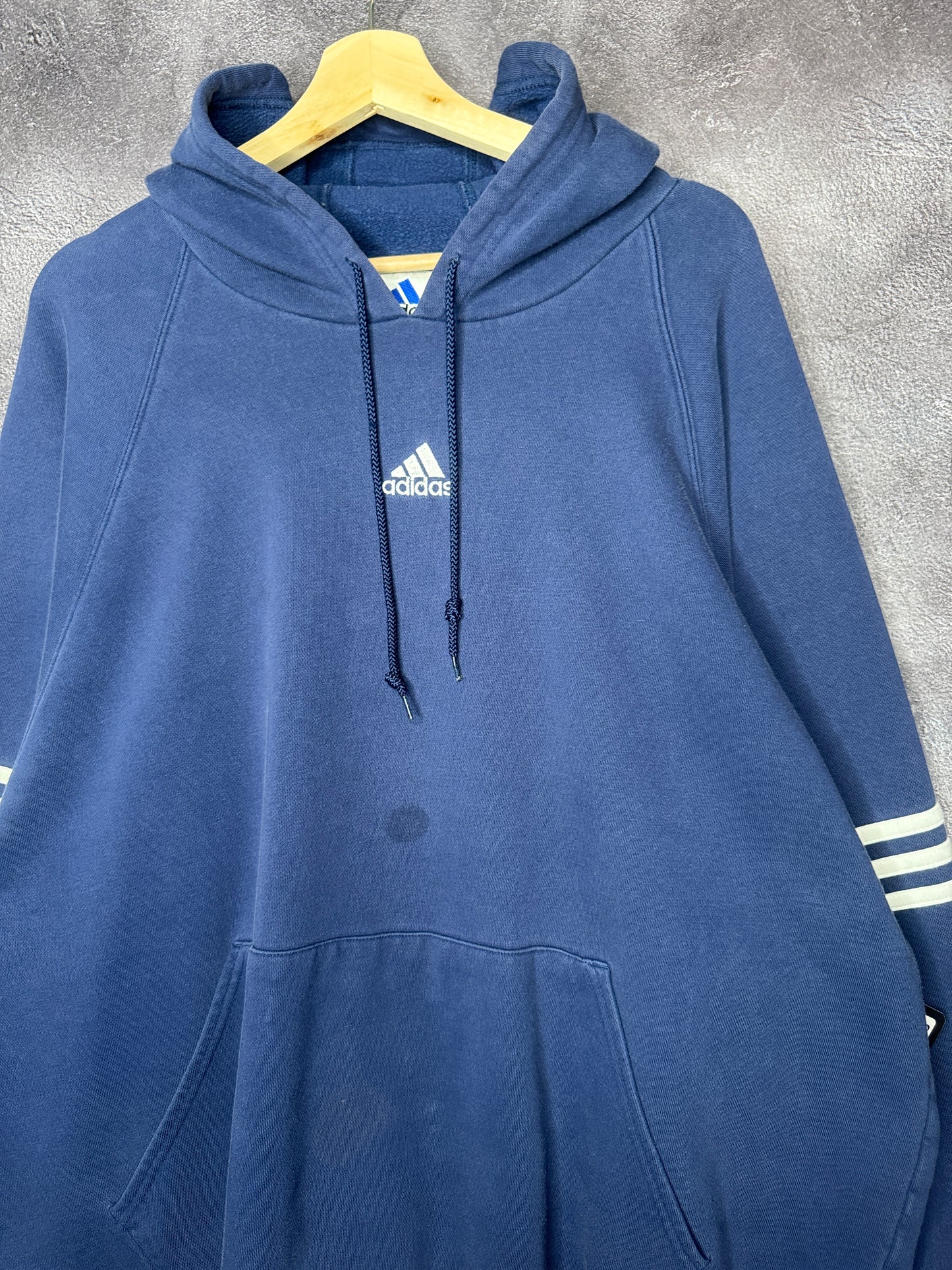 90s Adidas Center Logo Oversized Hoodie XL