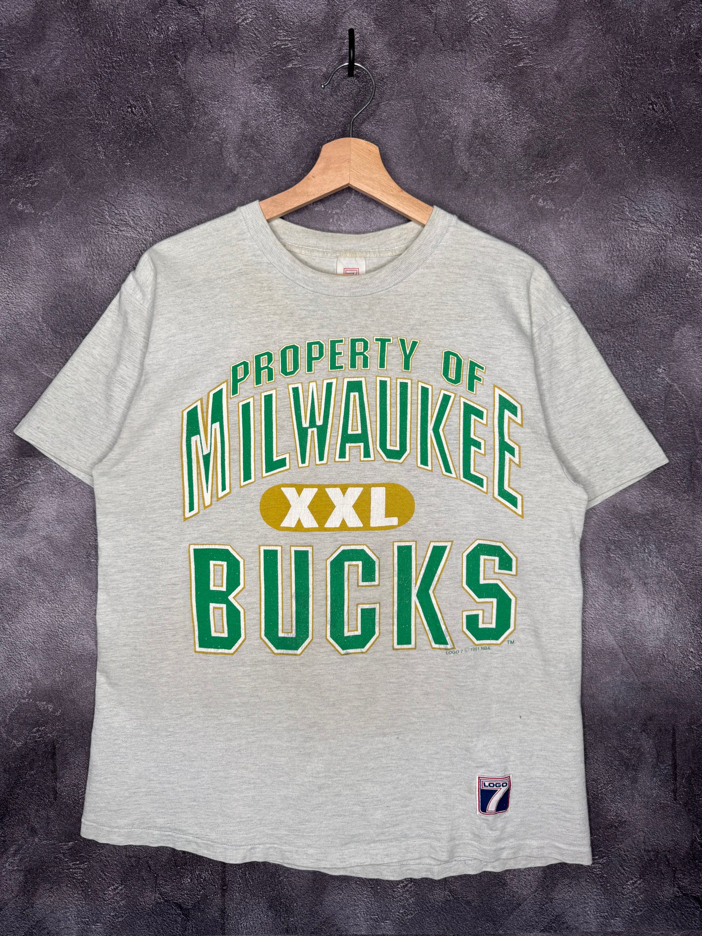 1991 Milwaukee Bucks Logo 7 Tee M