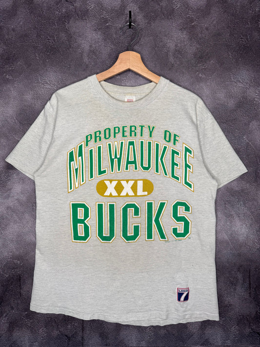 1991 Milwaukee Bucks Logo 7 Tee M