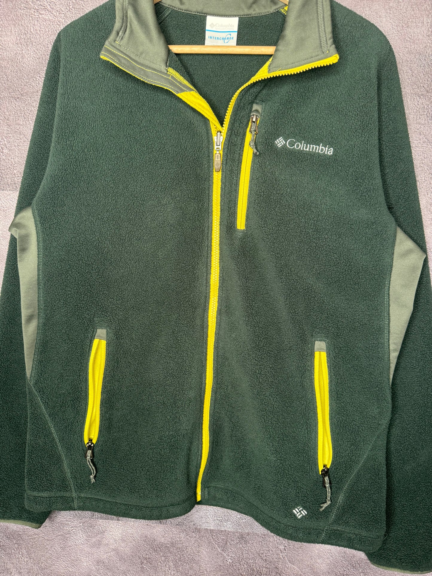Green Columbia Outddor Interchange Zip Up Fleece Jacket L