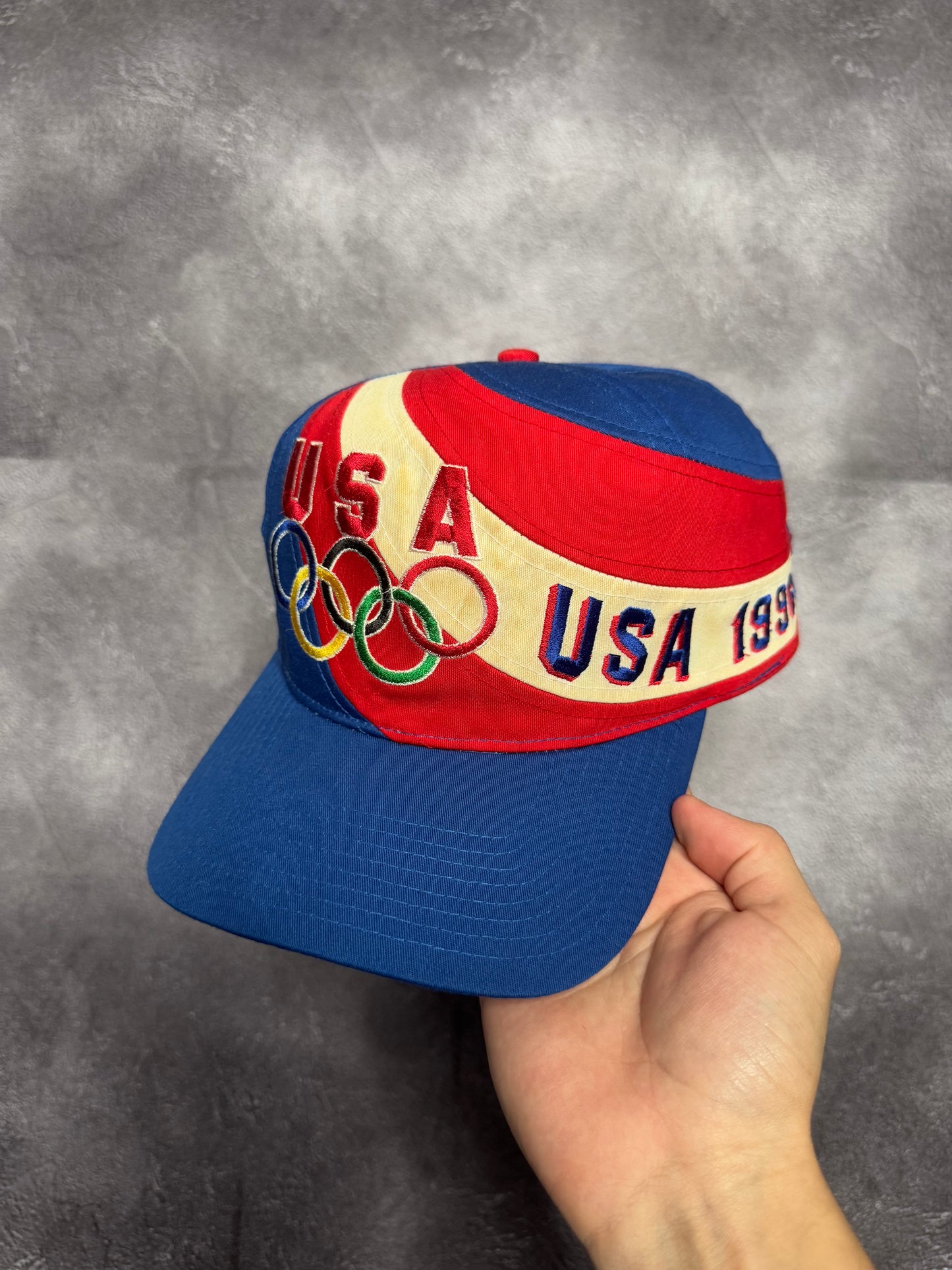 1997 USA Olympics Wraparound Flag Snapback Hat