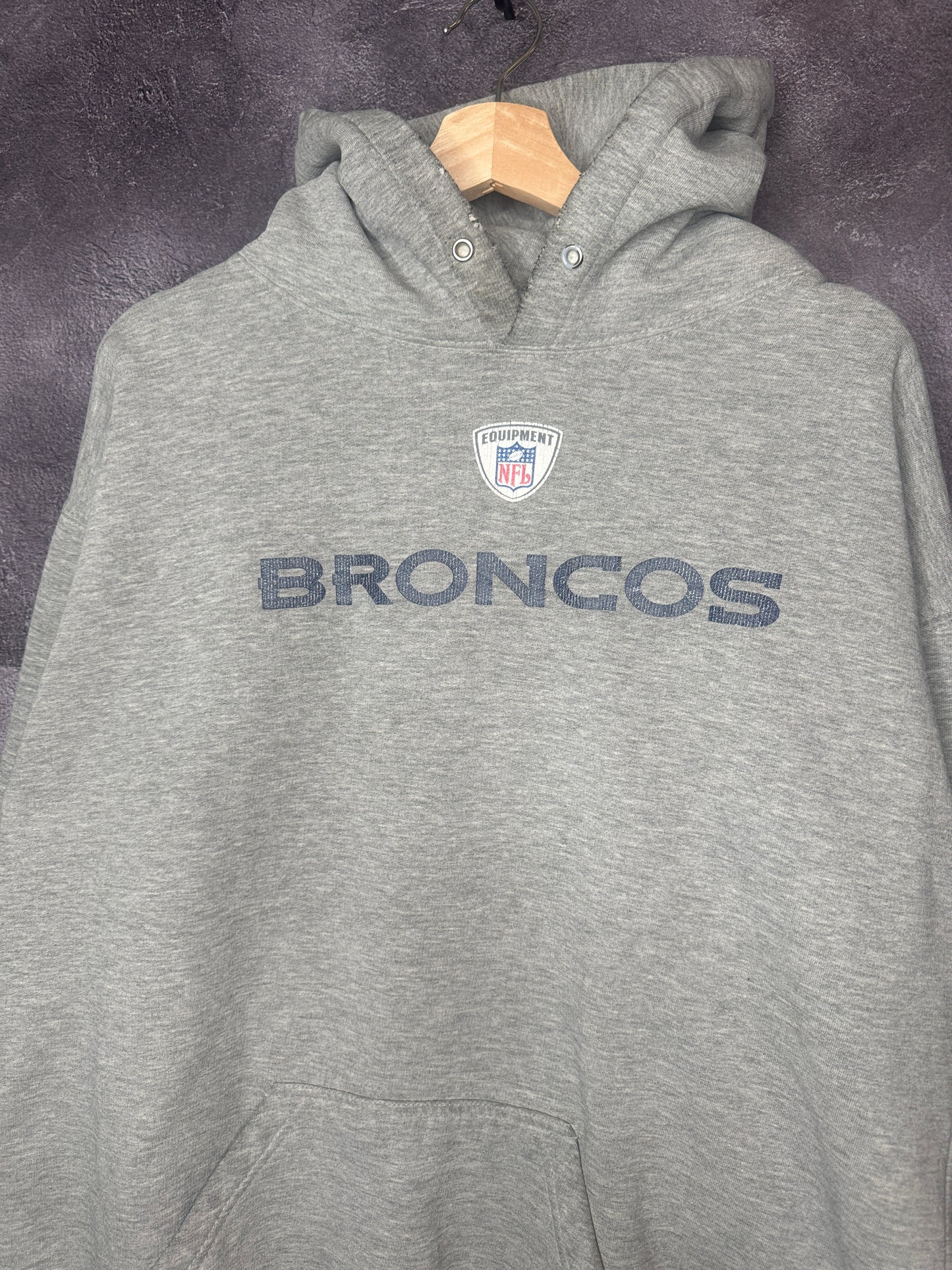 Y2K Denver Broncos NFL Equipment Hoodie XL