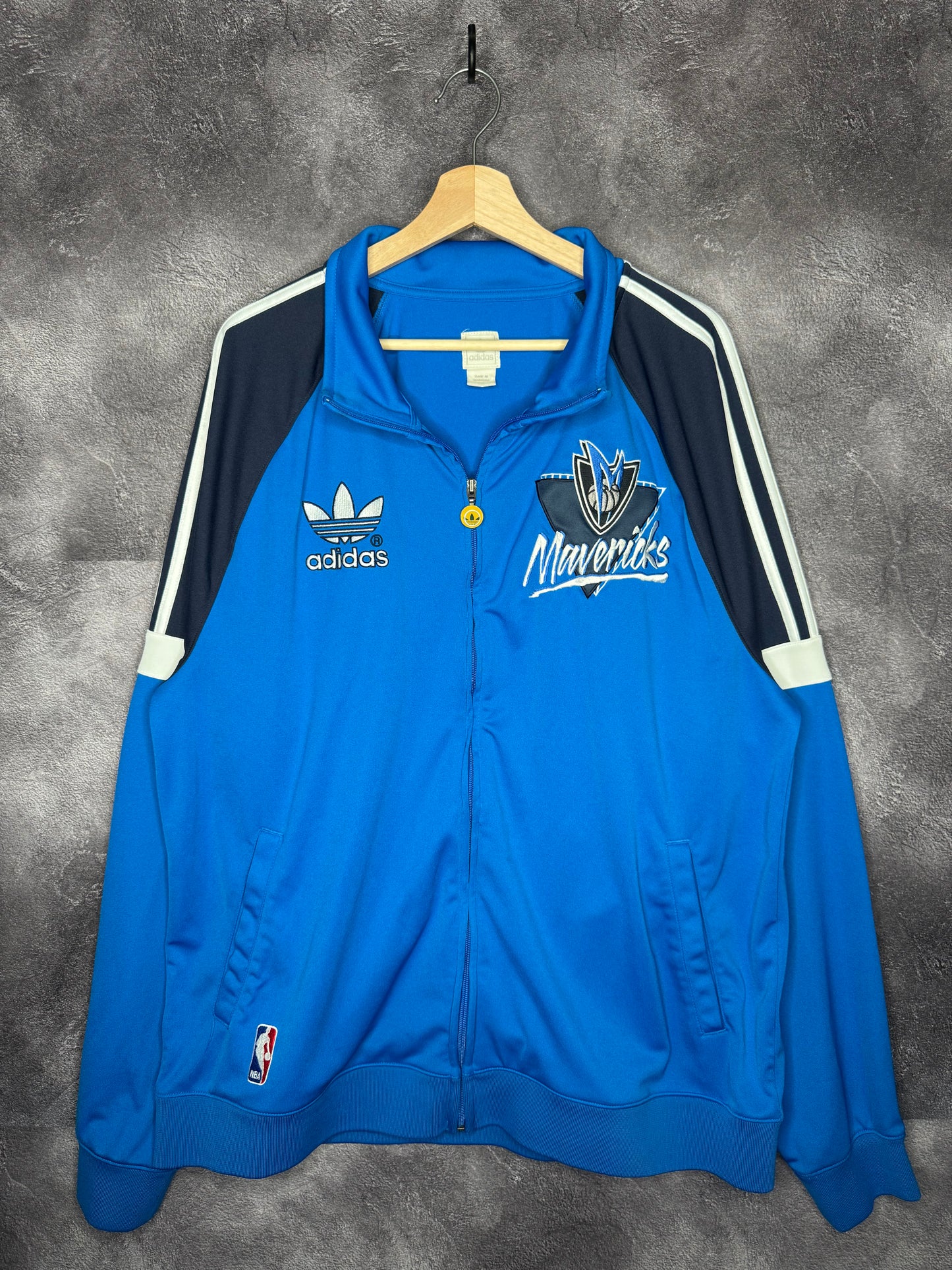 Y2K Dallas Mavericks Adidas Zip Up Jacket 2XL