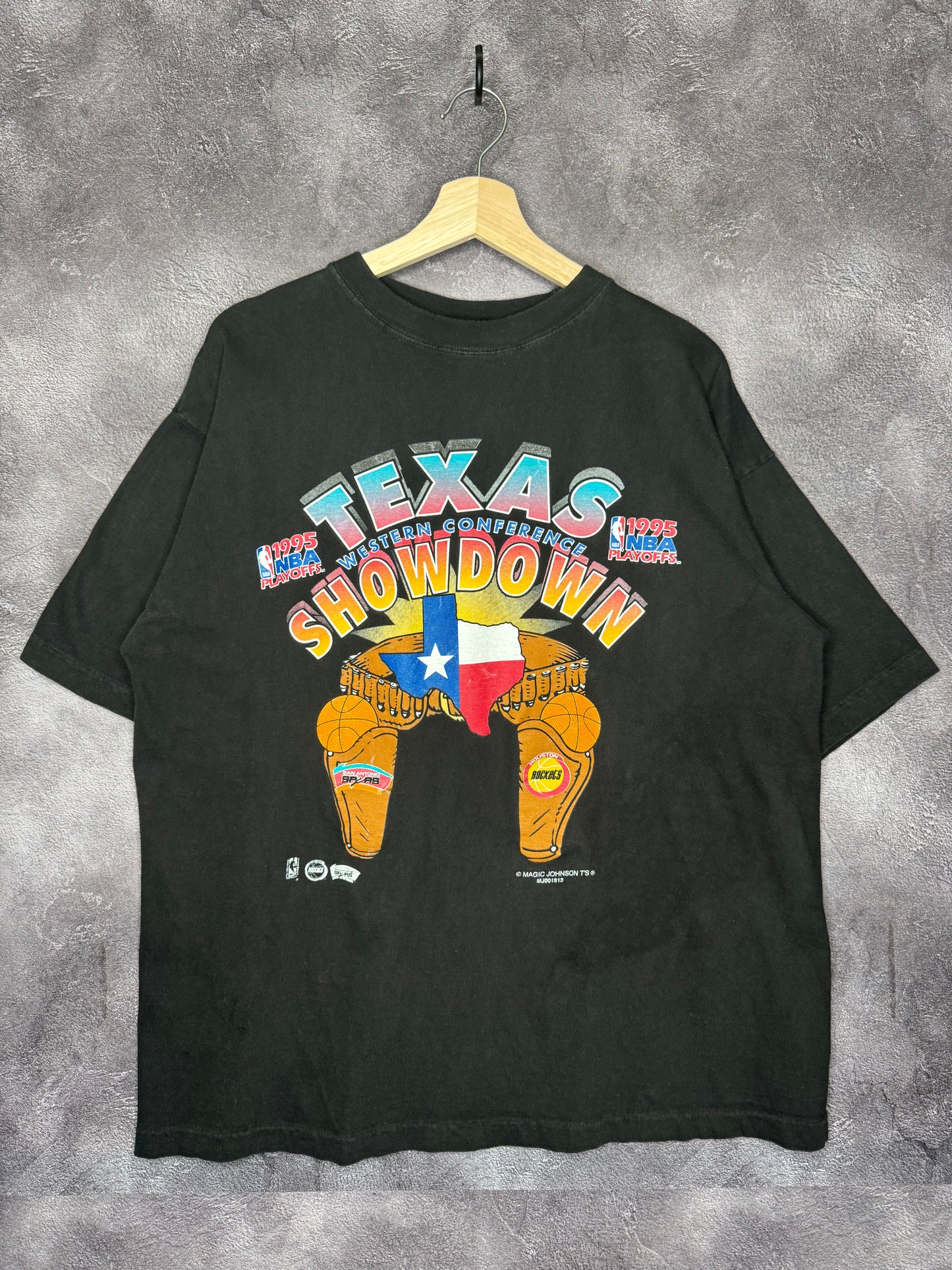1995 Spurs vs Rockets Texas Showdown NBA Playoffs Tee XL