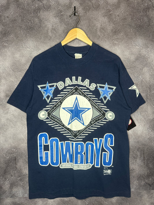 1993 Dallas Cowboys Team NFL Magic Johnson Tee L