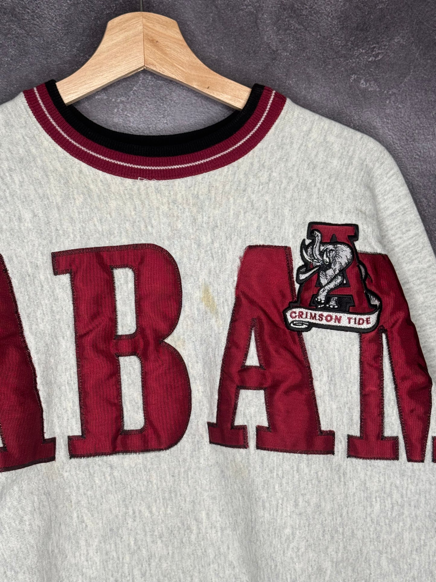 90s University of Alabama Crimson Tide AOP Spellout Sweatshirt XL