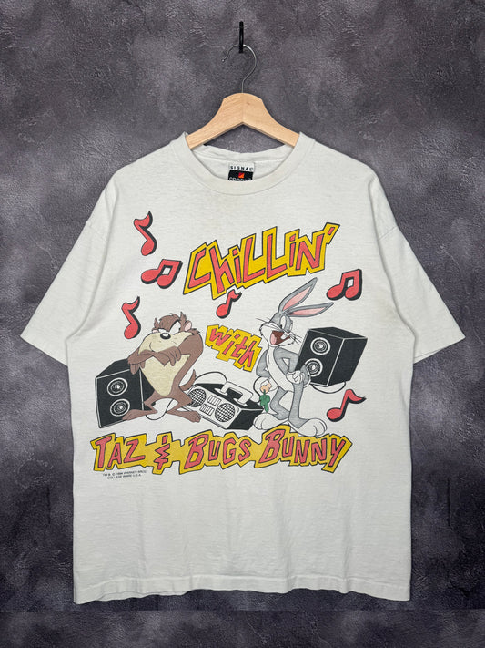 1994 Chillin With Taz & Bugs Bunny Looney Tunes Tee XL