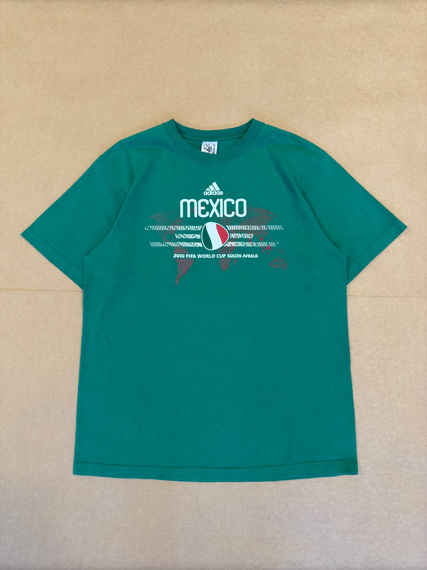 2010 South Africa World Cup Mexico Adidas Tee L