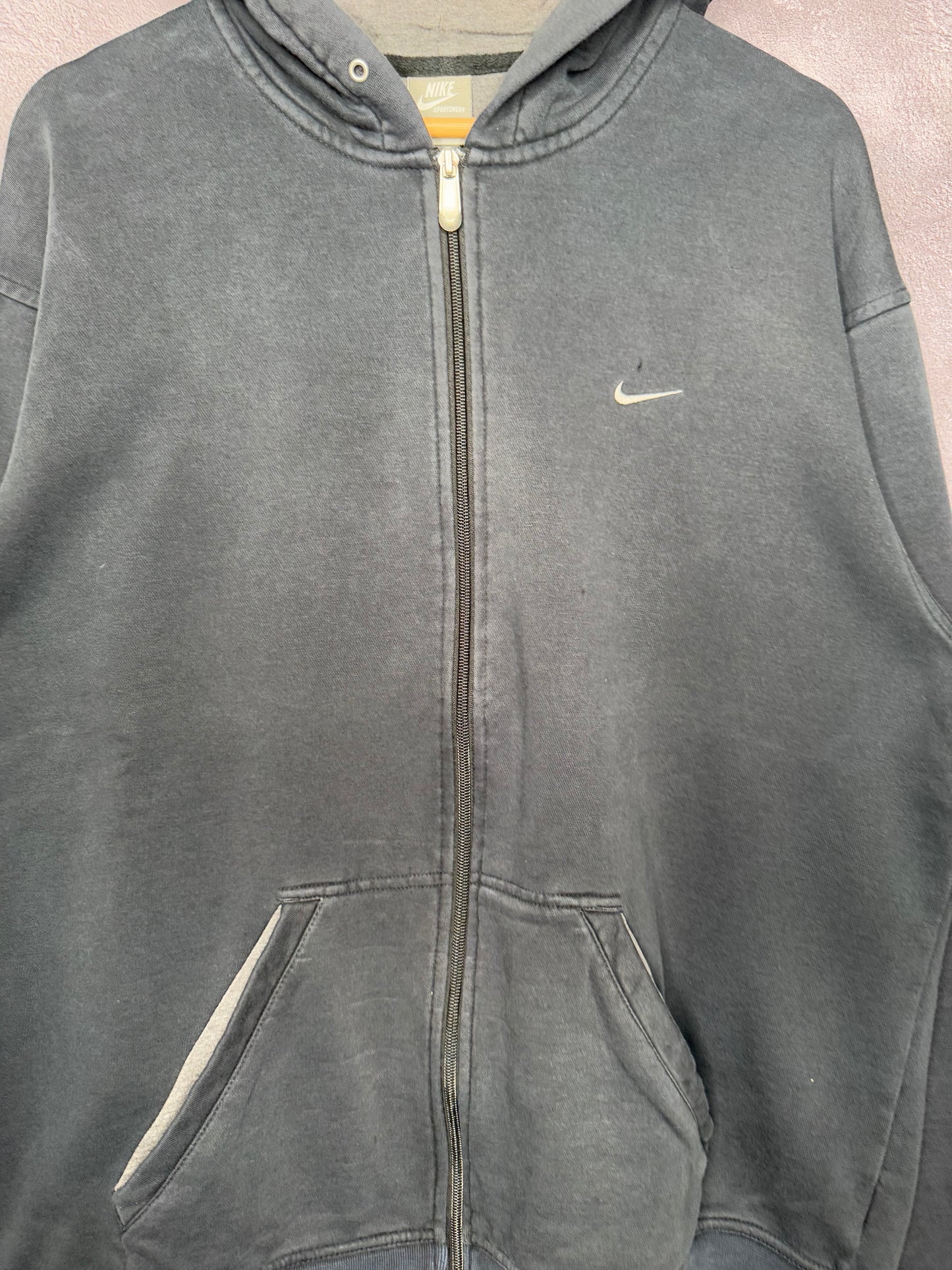 Y2K Navy Nike Essential Zip Up Jacket XL