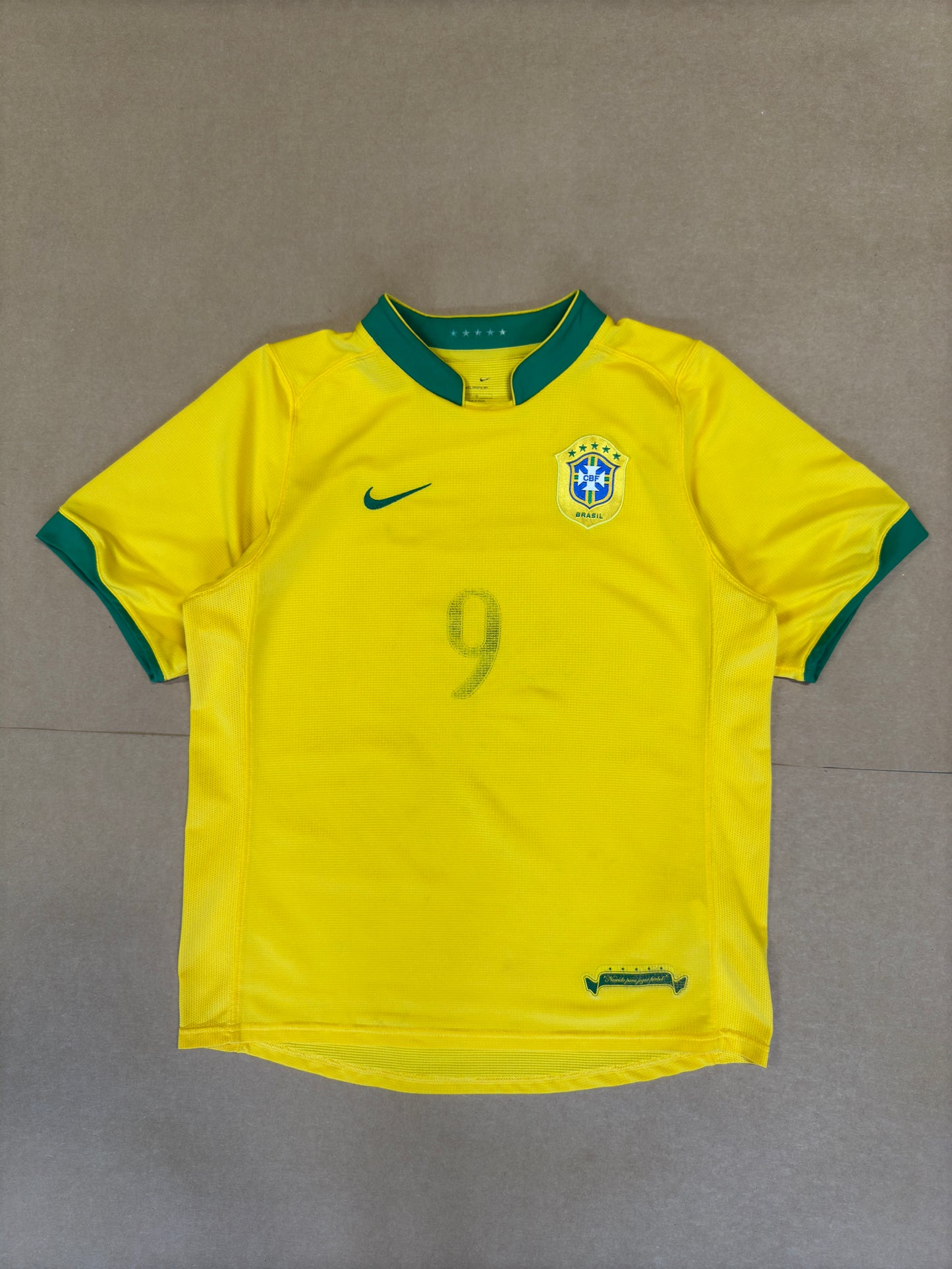 2006 World Cup Ronaldo #9 Brazil Soccer Jersey M