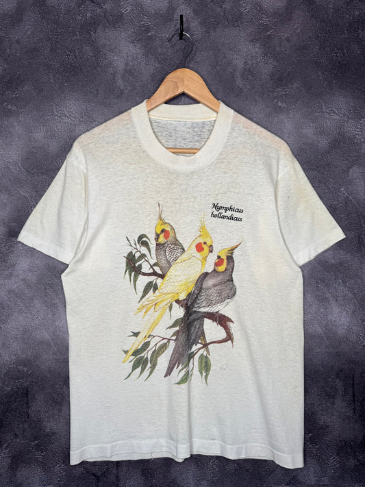 80s Nymphicus Hollandicus Bird Thin Tee M