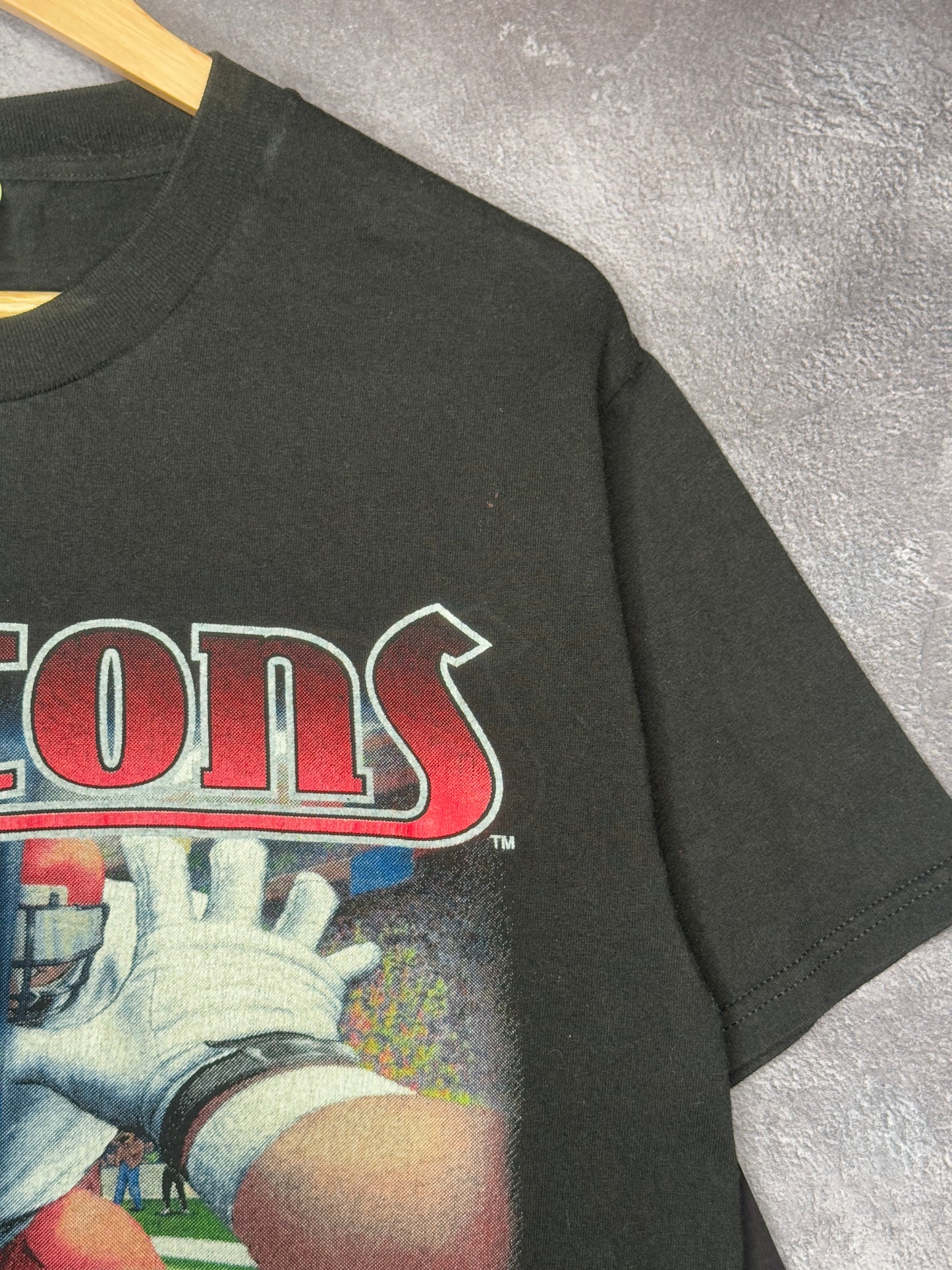 1996 Atlanta Falcons Retro Logo Helmet View Shadow Tee M