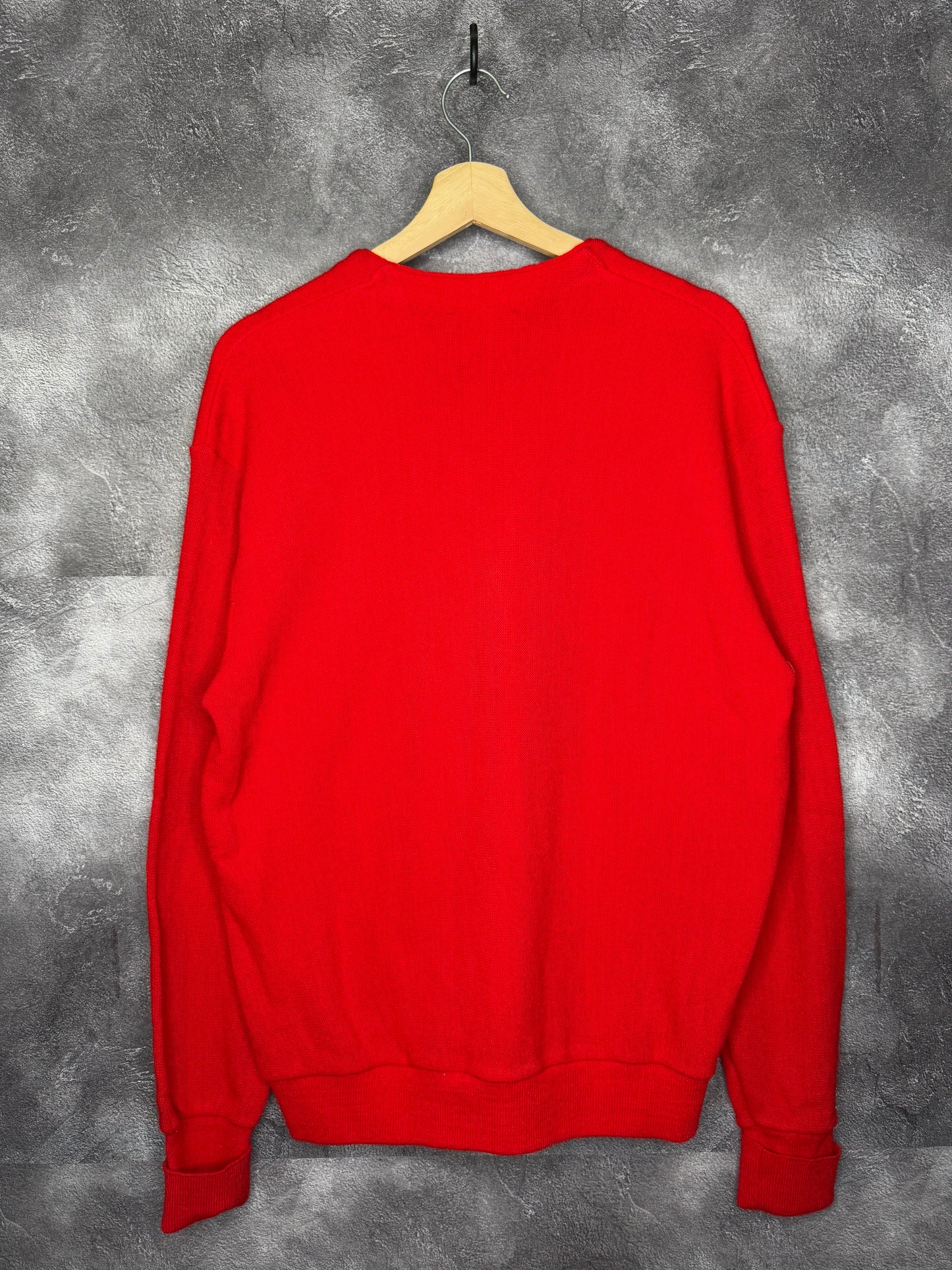 90s Van Heusen Made In USA Red Cardigan XL