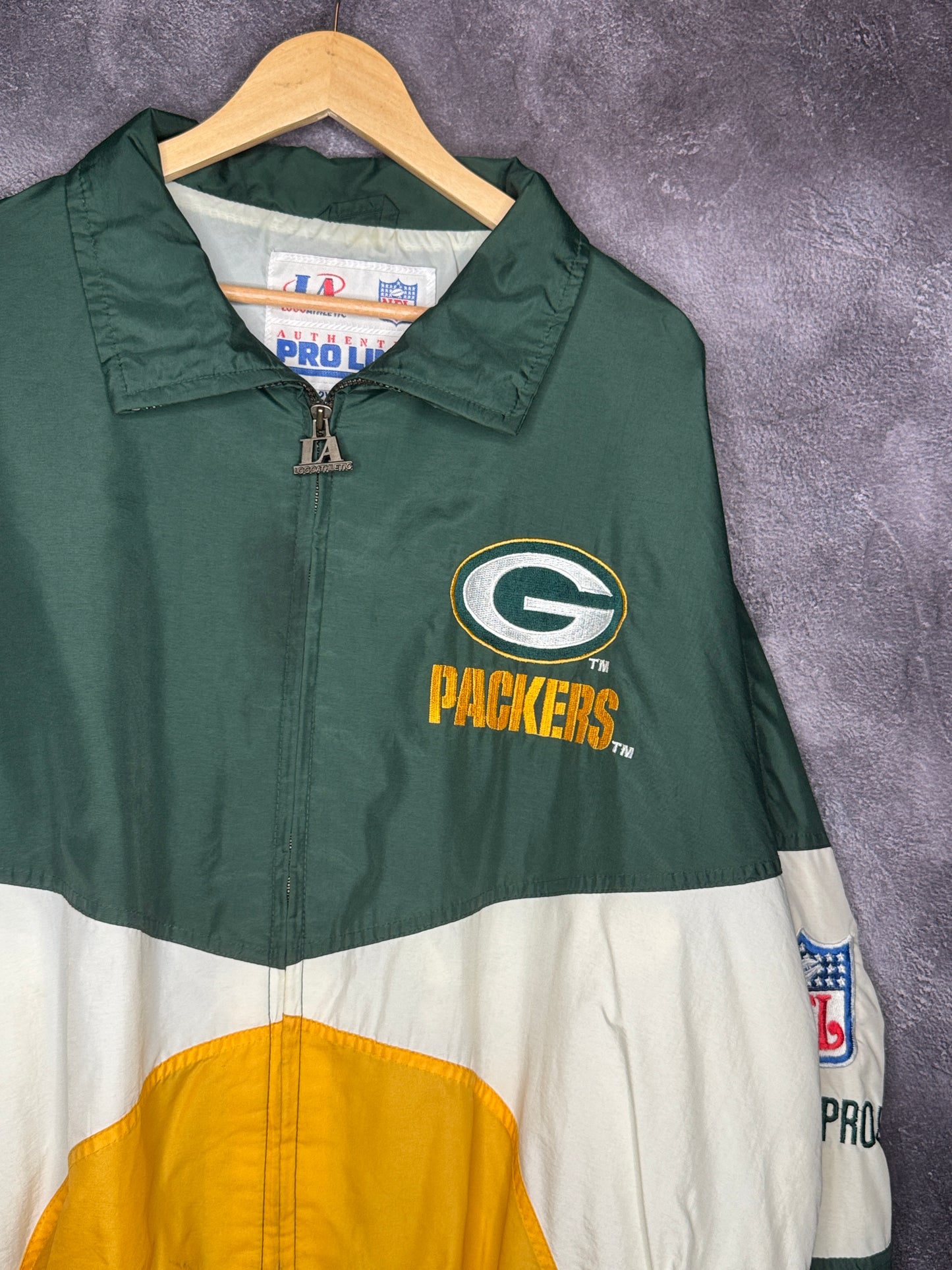 90s Green Bay Packers NFL Pro Line Zip Up Jacket 2XL