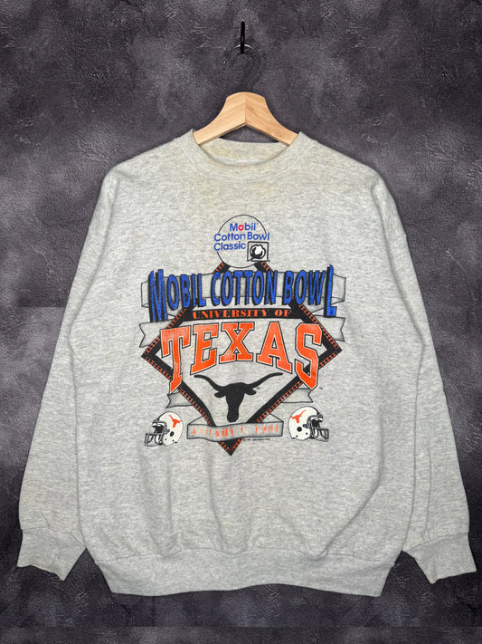 1991 Texas Longhorns Mobil Cotton Bowl Classic Faded Sweatshirt L