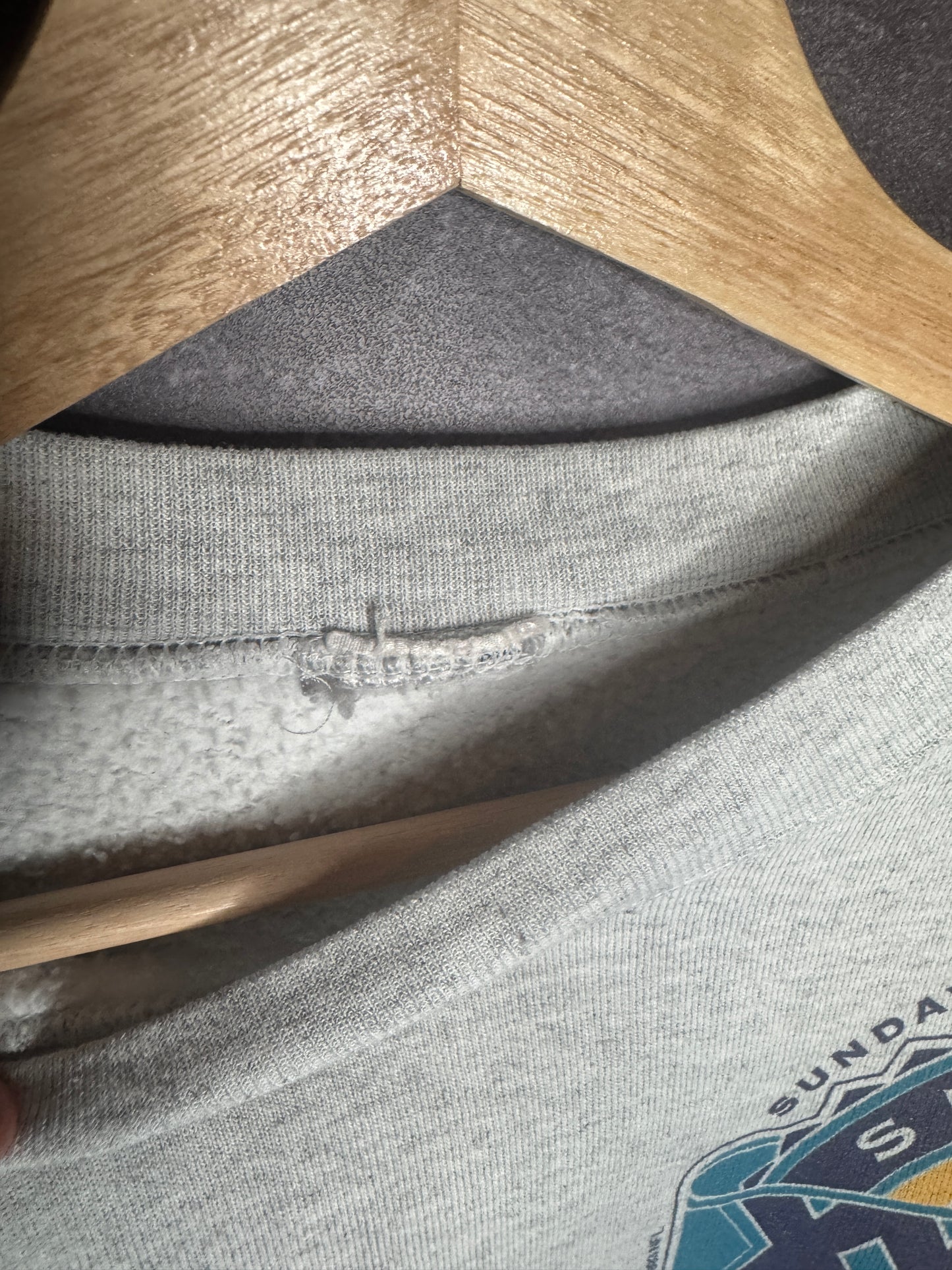 1994 Super Bowl XXVIII Atlanta AOP Spellout Logo Sweatshirt  L