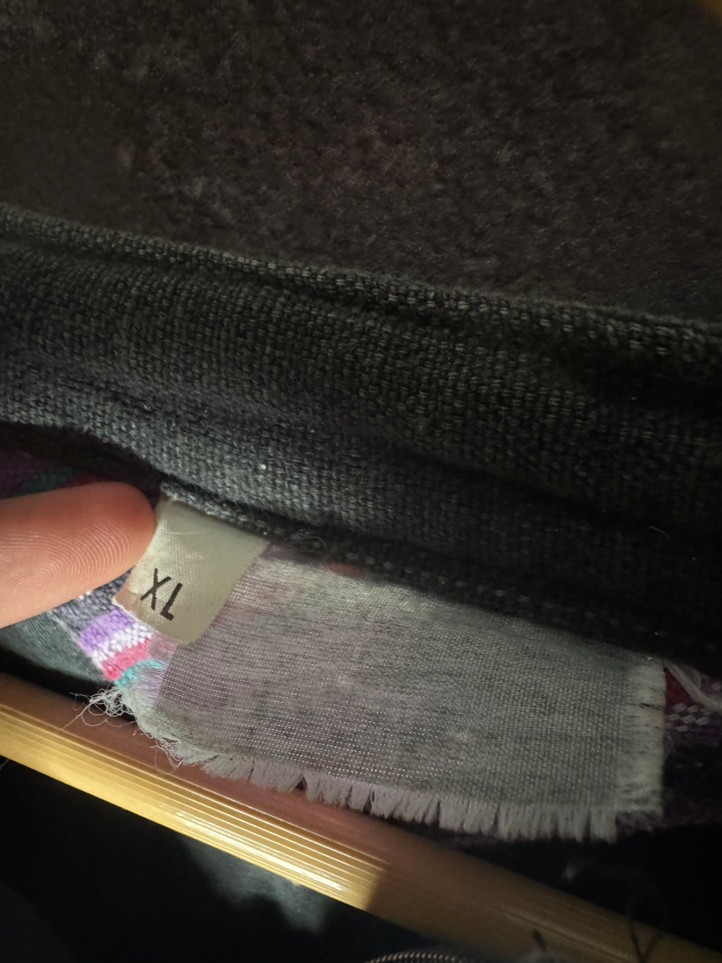 90s Colorful Line Patterns Art Zip Up Jacket L