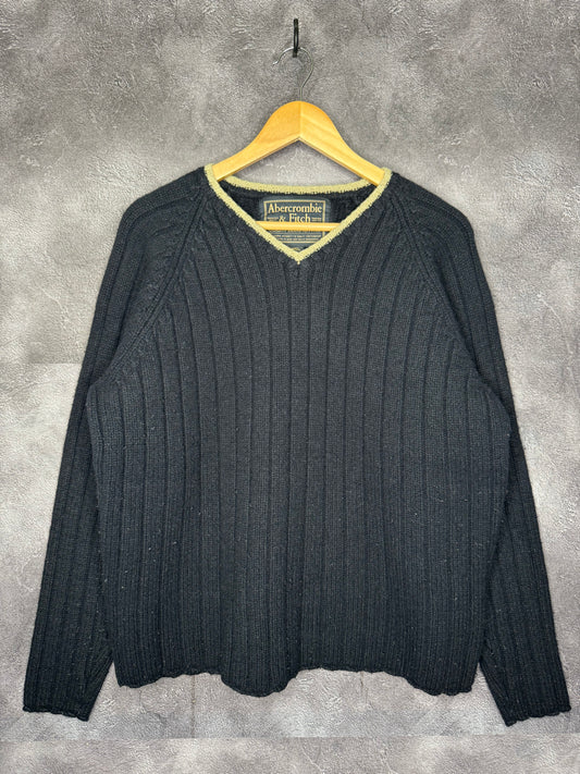 Y2K Abercrombie & Fitch V-neck knit Sweatshirt M
