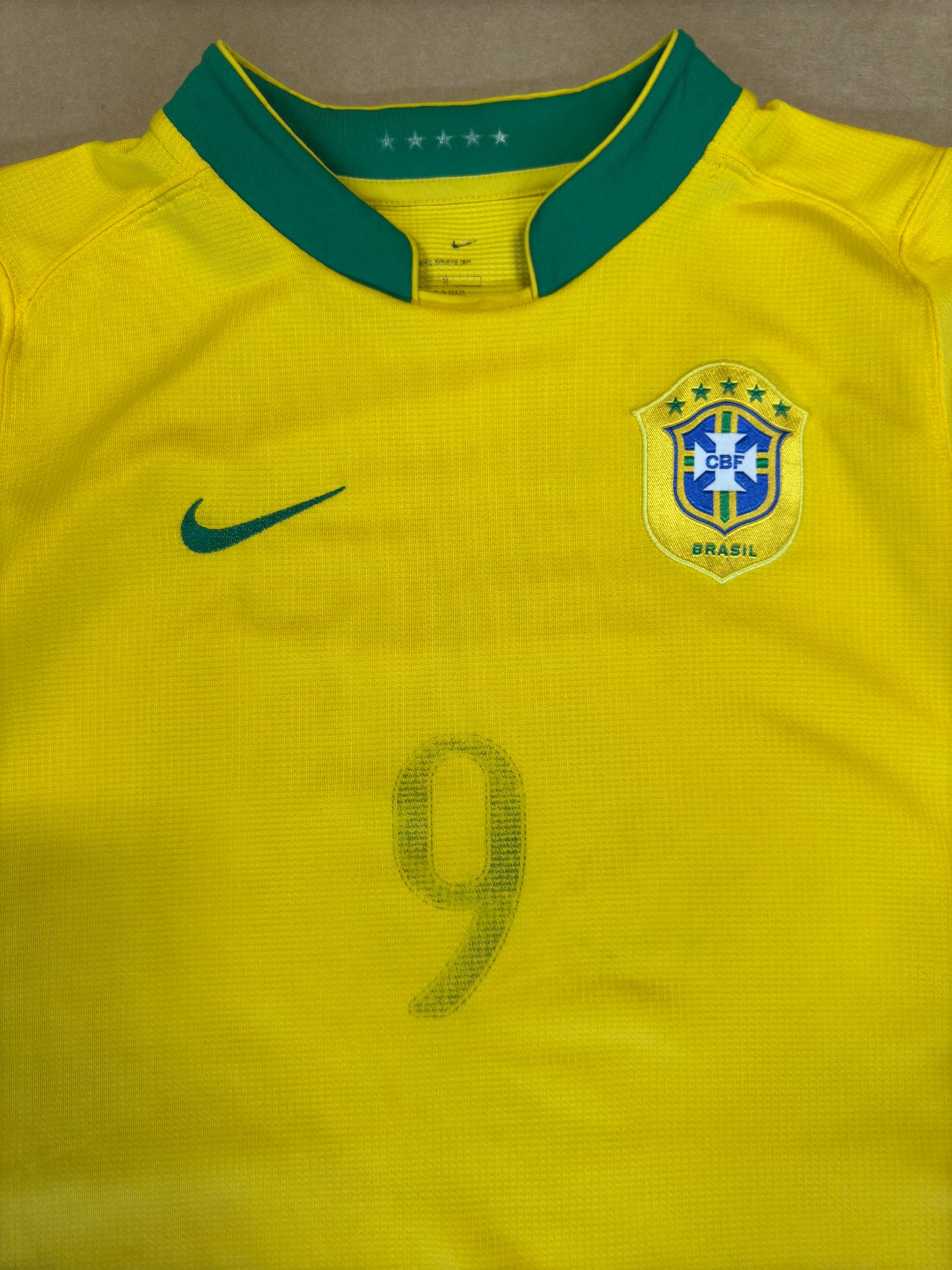 2006 World Cup Ronaldo #9 Brazil Soccer Jersey M