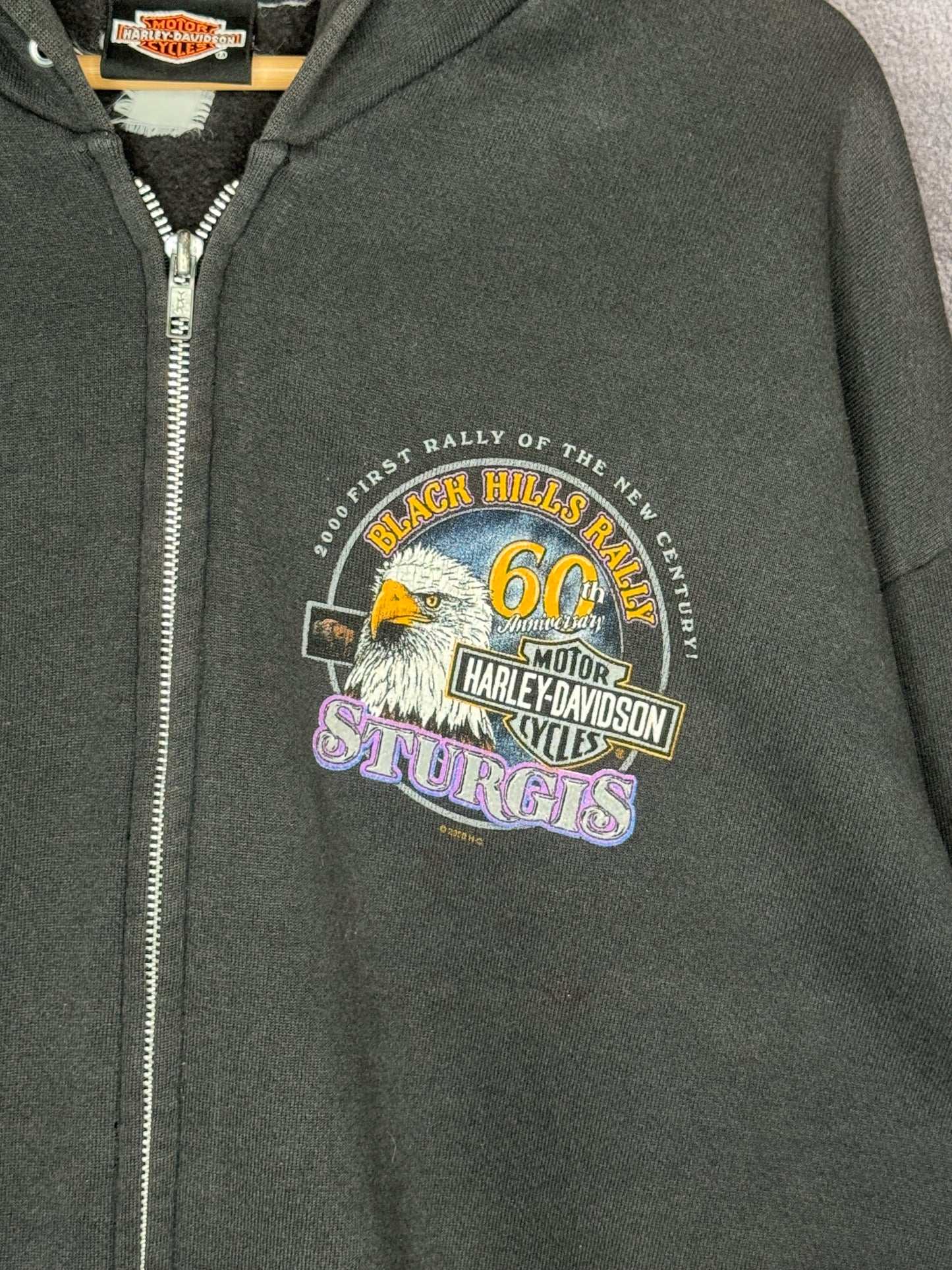 2000 Harley Davidson Black Hills Rally Sturgis Zip Up Jacket XL