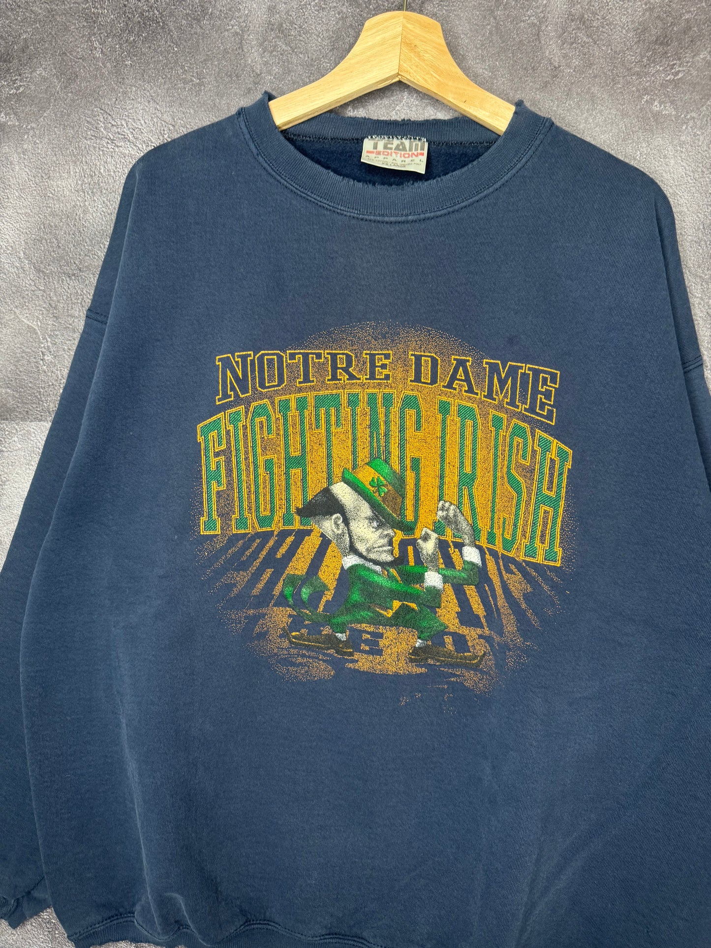 90s Notre Dame Fighting Irish Shadow Sweatshirt 2XL