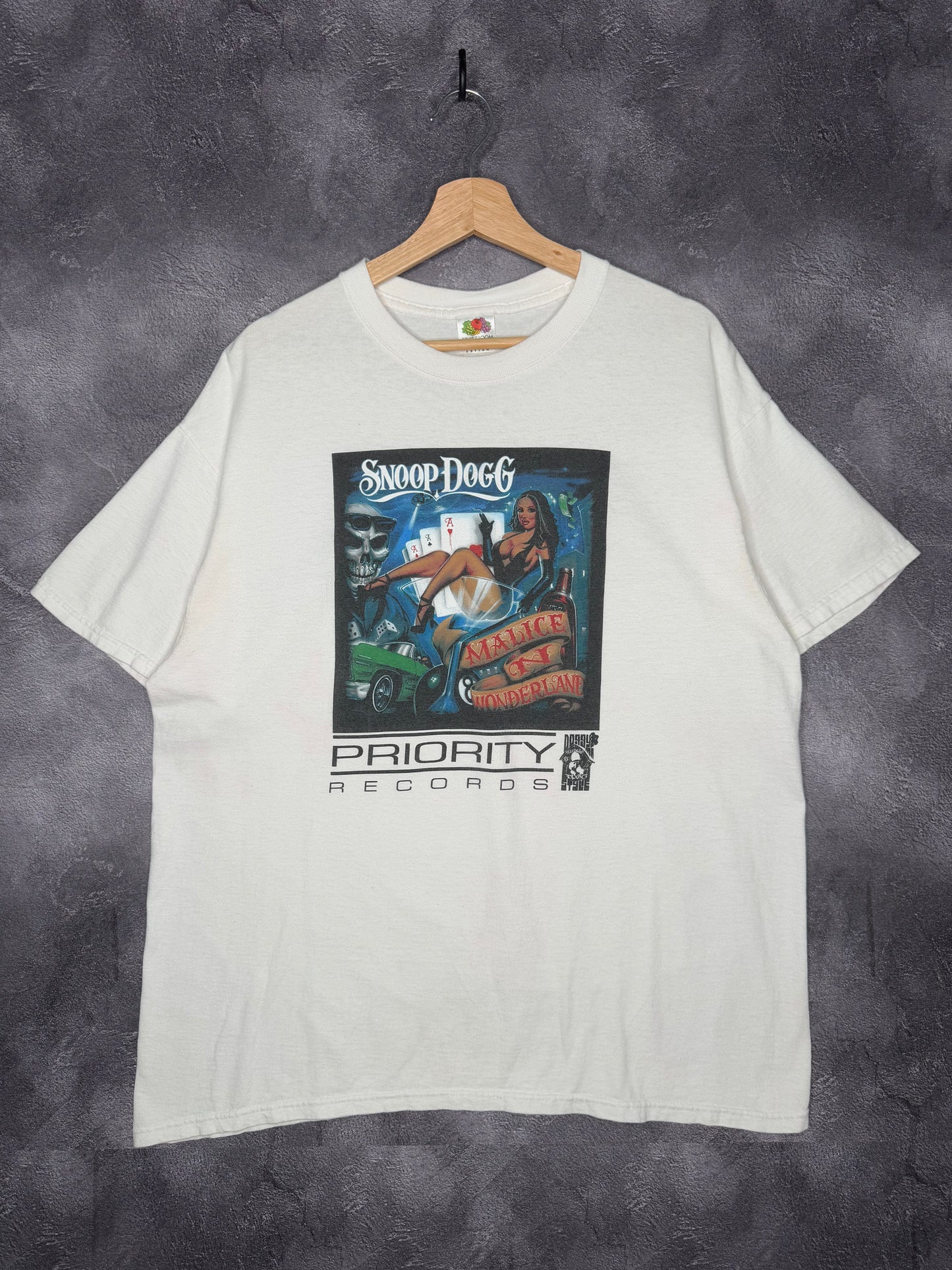 Rare Y2K Snoop Dogg Malice in Wonderland Priority Records Rap Tee XL