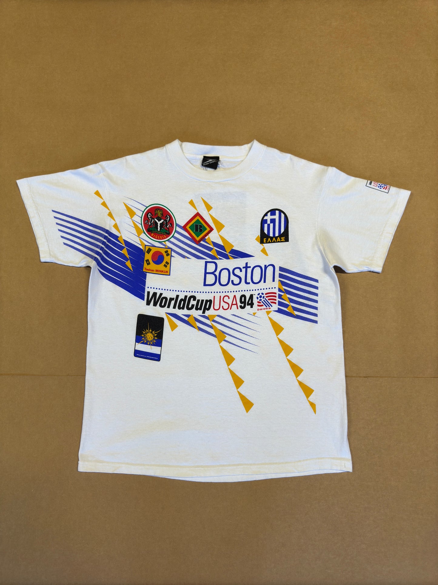 1994 USA World Cup Boston Host City AOP Tee L