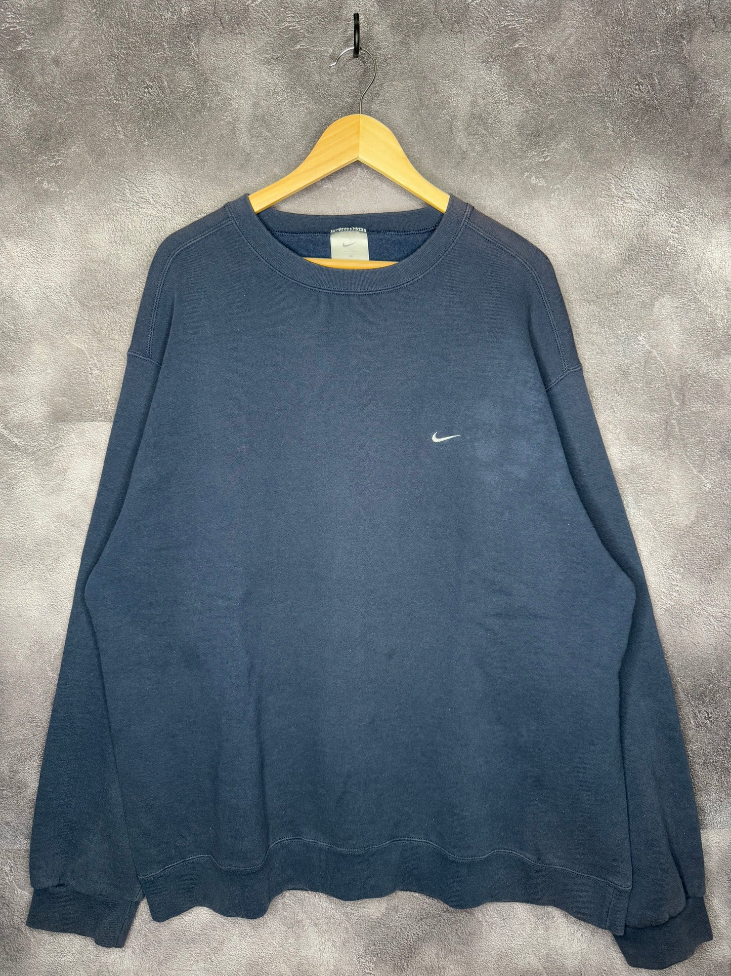 Y2K Nike Swoosh Essential Navy Sweatshirt 2XL