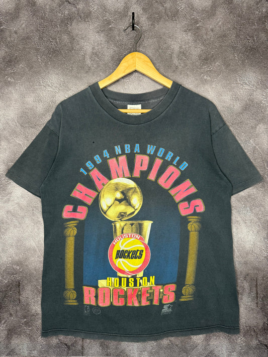 1994 Houston Rockets NBA Champions Faded Starter Tee L