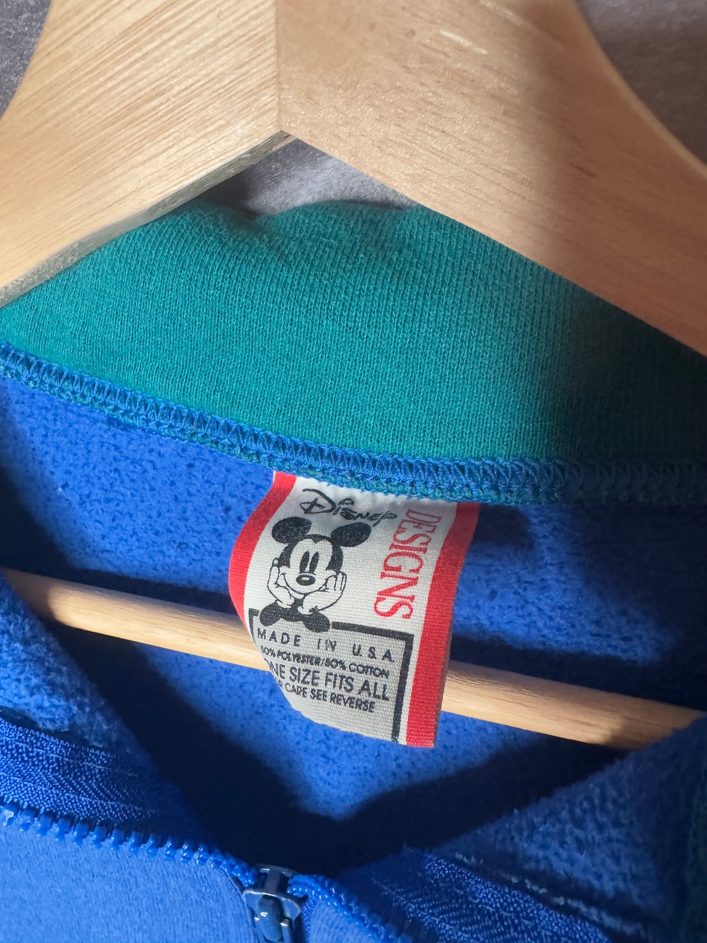 90s Disney Designs Goofy Quarter Zip Sweatshirt L