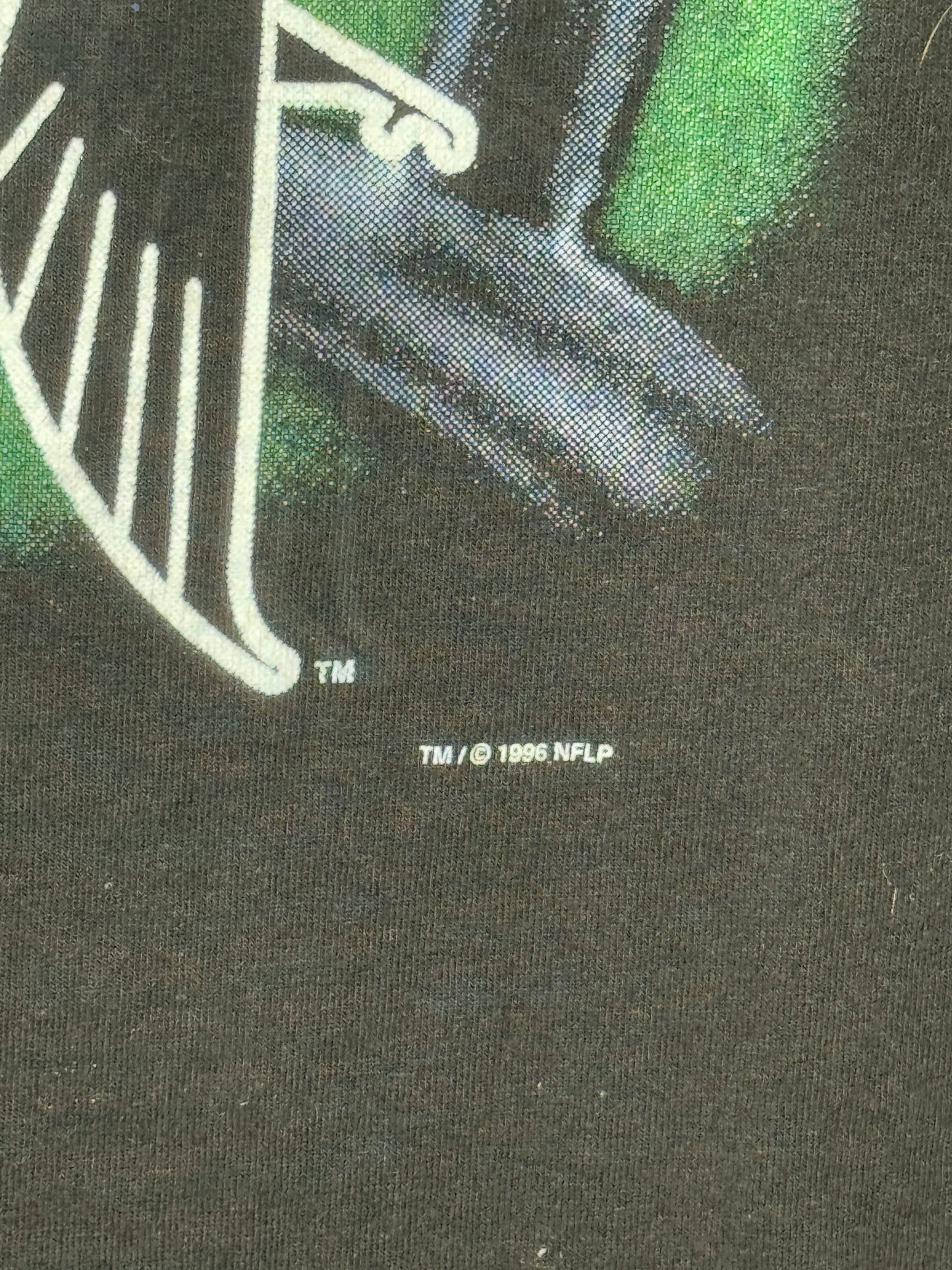 1996 Atlanta Falcons Retro Logo Helmet View Shadow Tee M