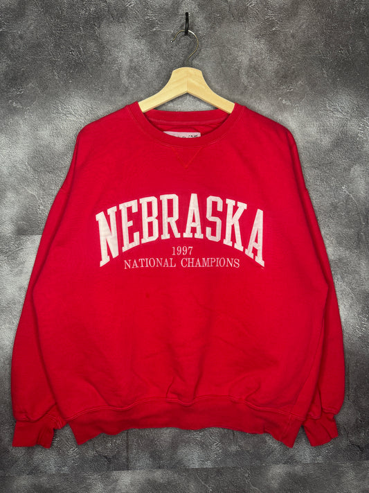 1997 Nebraska University Cornhuskers Football National Champions Sweatshirt L