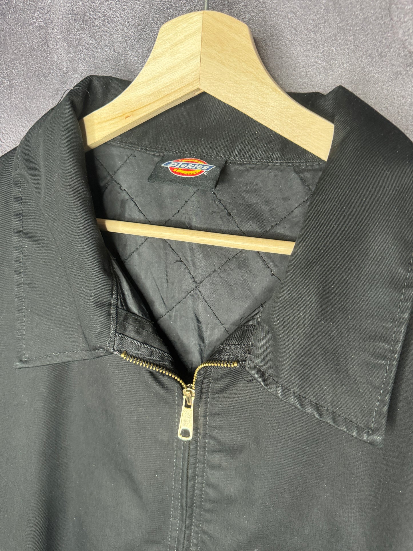 Y2K Dickies Workwear Black Collared Jacket 3XL