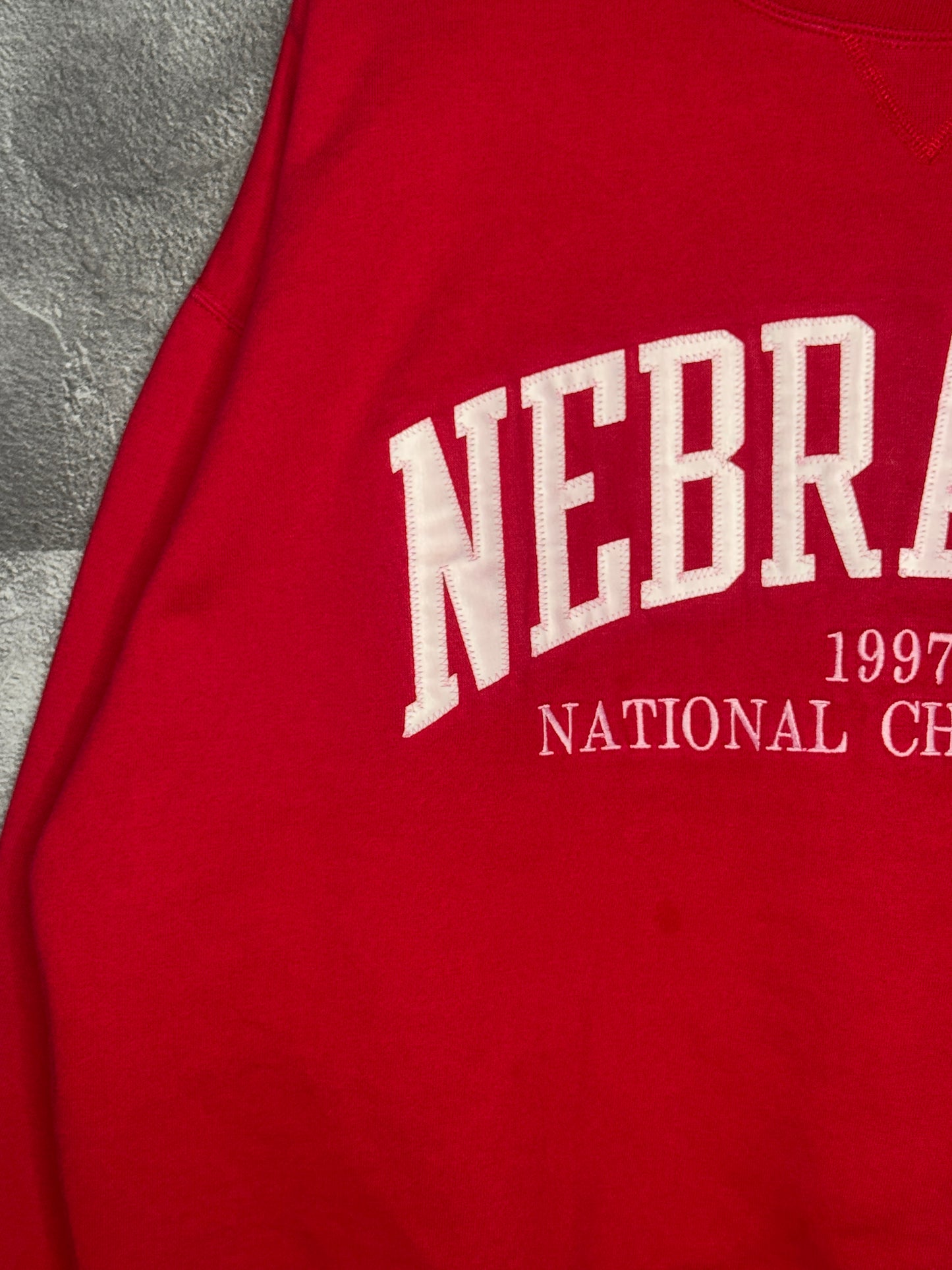 1997 Nebraska University Cornhuskers Football National Champions Sweatshirt L