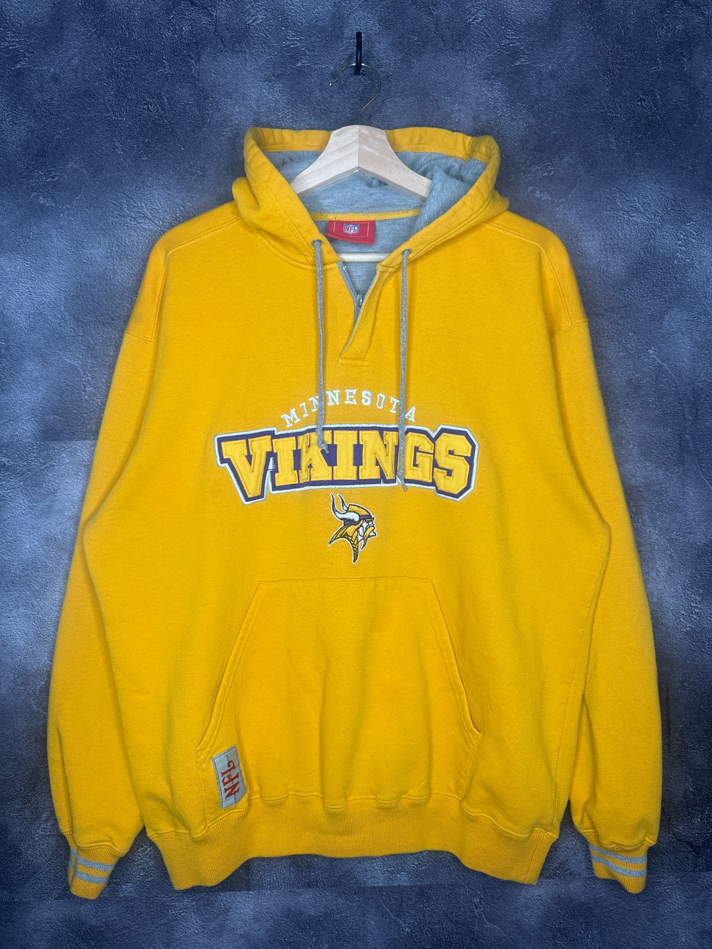 Y2K Minnesota Vikings NFL Yellow Hoodie L