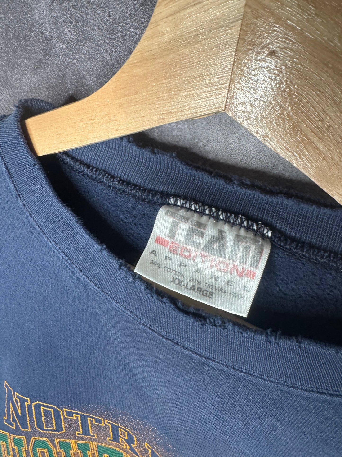 90s Notre Dame Fighting Irish Shadow Sweatshirt 2XL