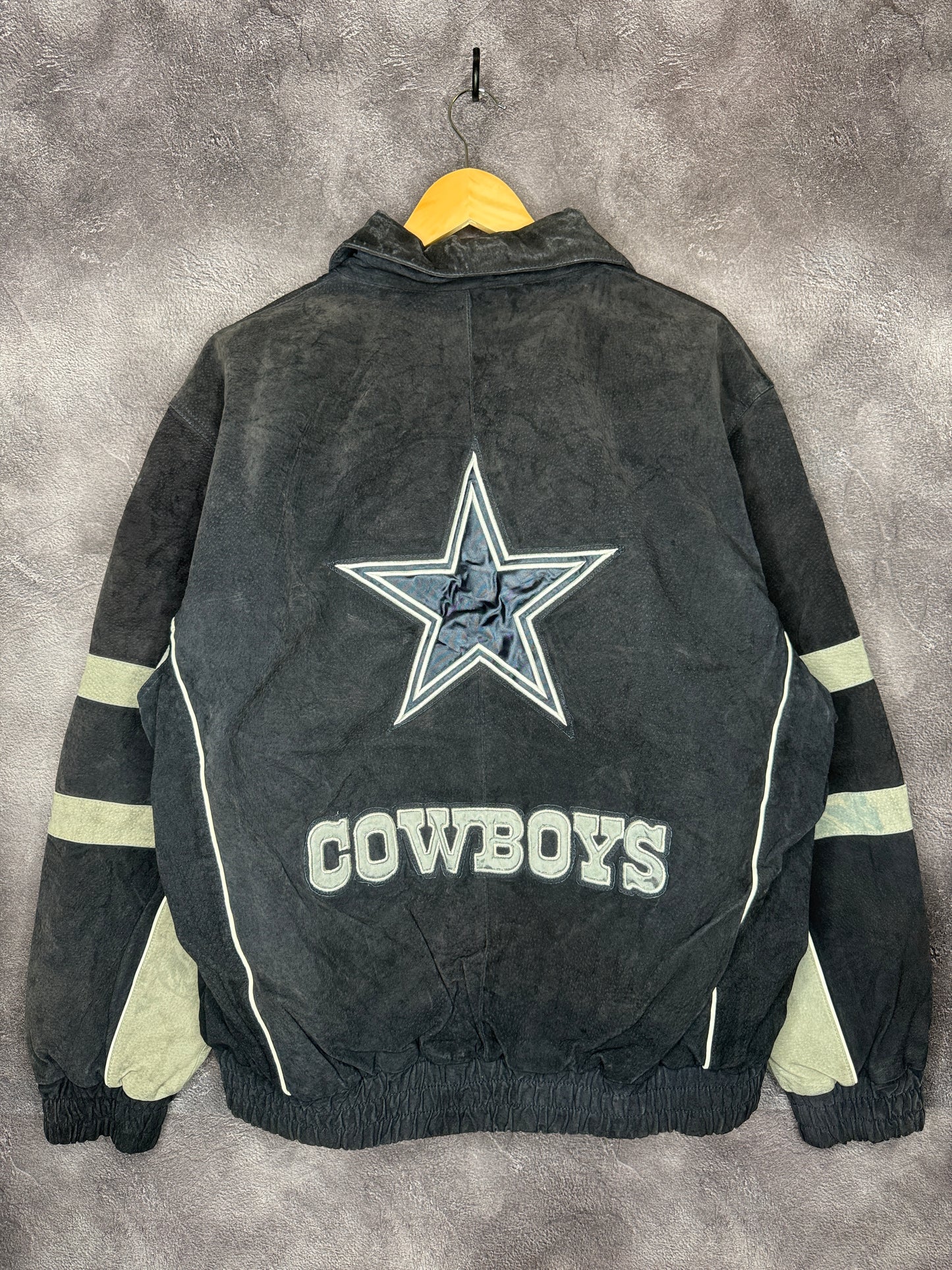 Y2K Dallas Cowboys NFL "D" Suede Heavy Jacket XL