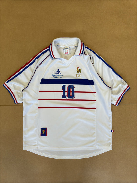 1998 World Cup Zidane #10 France Soccer Jersey XL