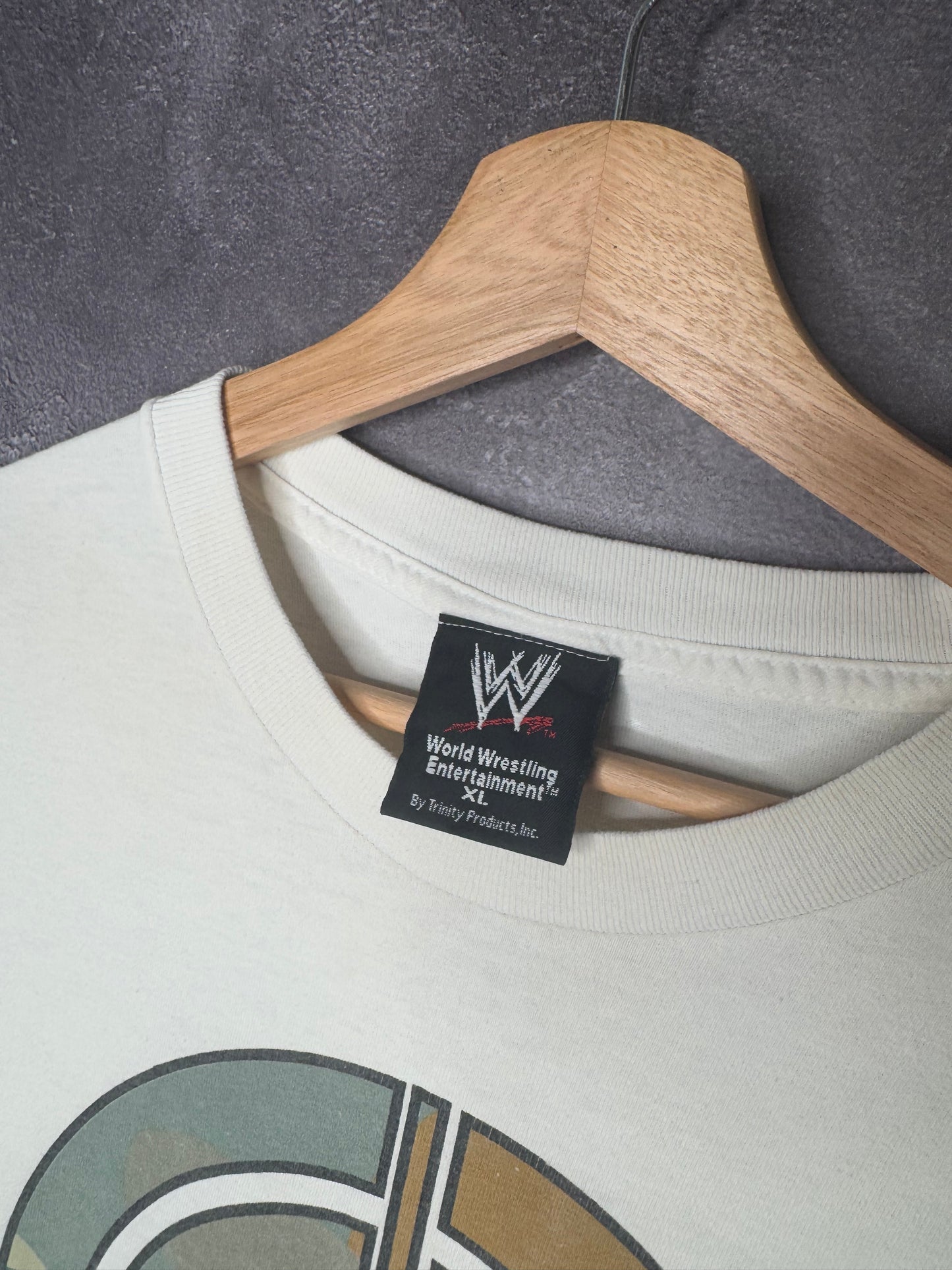 2005 John Cena WWE Never Back down Never Quit Chaingang Soldier Tee XL