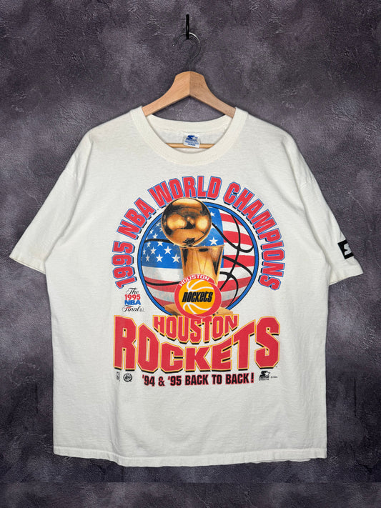 1995 Houston Rockets Back to Back NBA Champions Starter Tee L